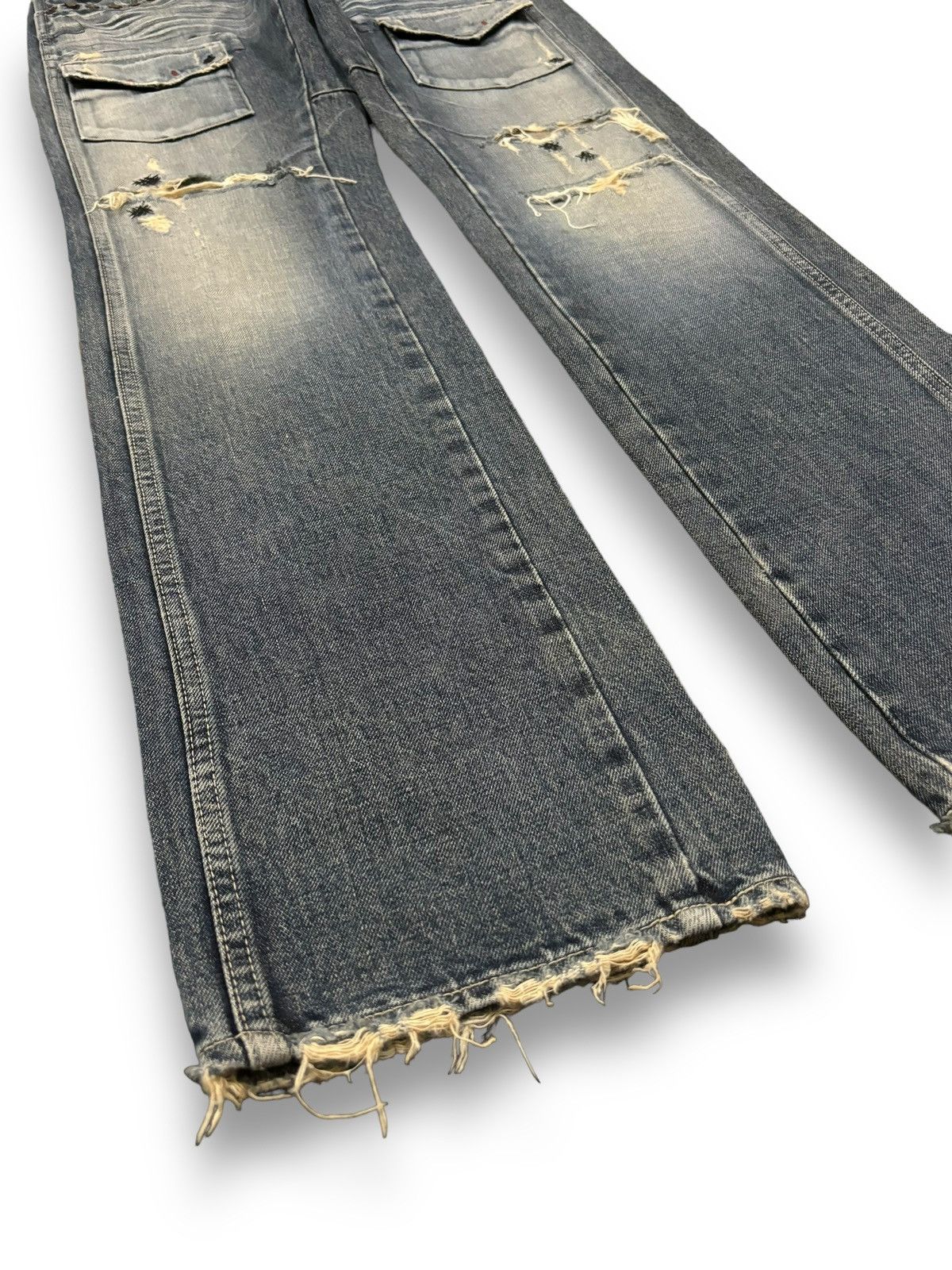 Hysteric Glamour Vintage Japanese Brand Bartack Studded Distressed Punk Jeans Size US 32 / EU 48 - 11 Thumbnail