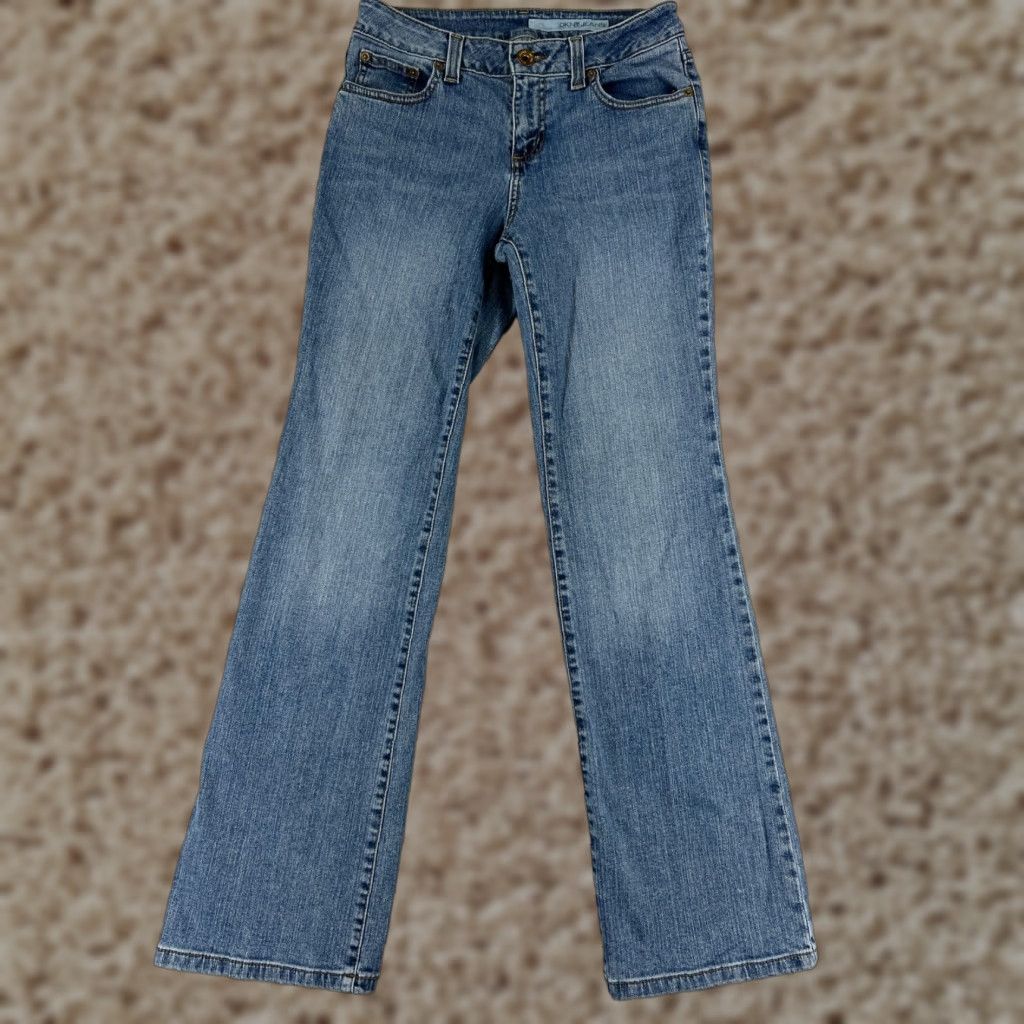 DKNY DKNY Jeans Womens 6 Blue Denim Flared Leg Medium Wash 5-Pocket Regular Inseam 31 in Boys? Size 28" / US 6 / IT 42 - 1 Thumbnail