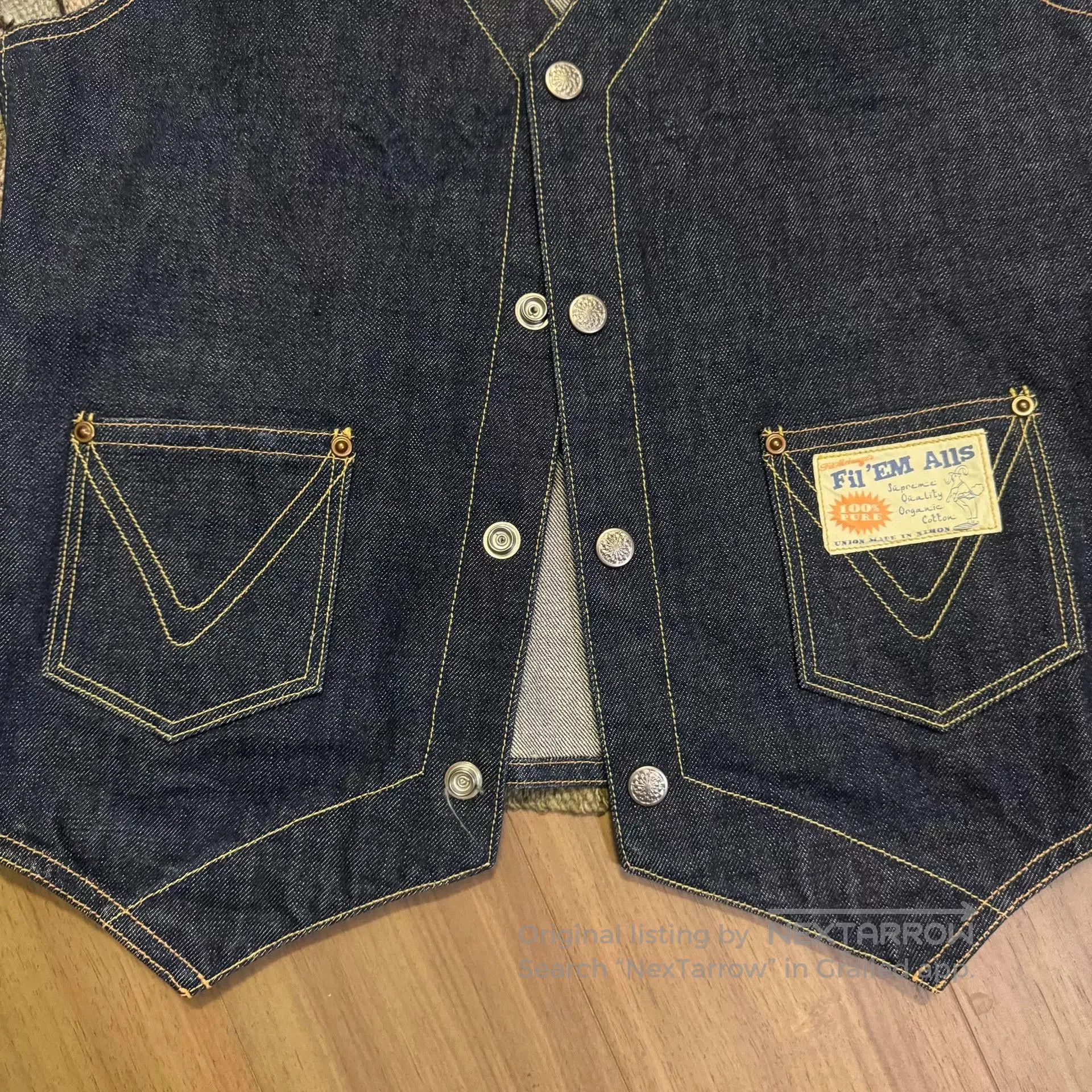 Vintage Vintage Japanese Denim Vest Fil'em Alls. Size US M / EU 48-50 / 2 - 7 Thumbnail
