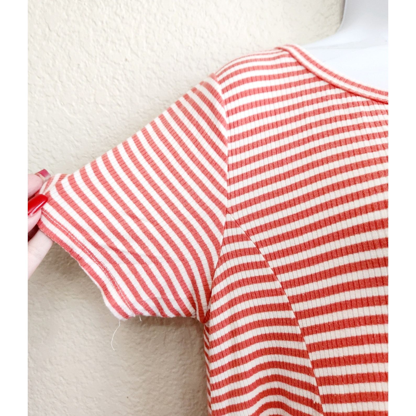 Other Lilypad Orange White Striped Mini Dress Front Pockets M Size M / US 6-8 / IT 42-44 - 3 Thumbnail