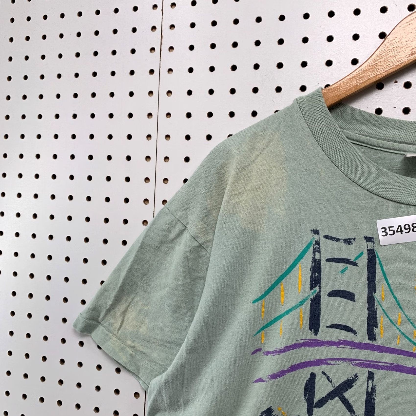 Anvil VINTAGE San Francisco Shirt Mens XL 90s Green Golden State Bridge Single Stitch 23x28 Nike Size US XL / EU 56 / 4 - 7 Thumbnail