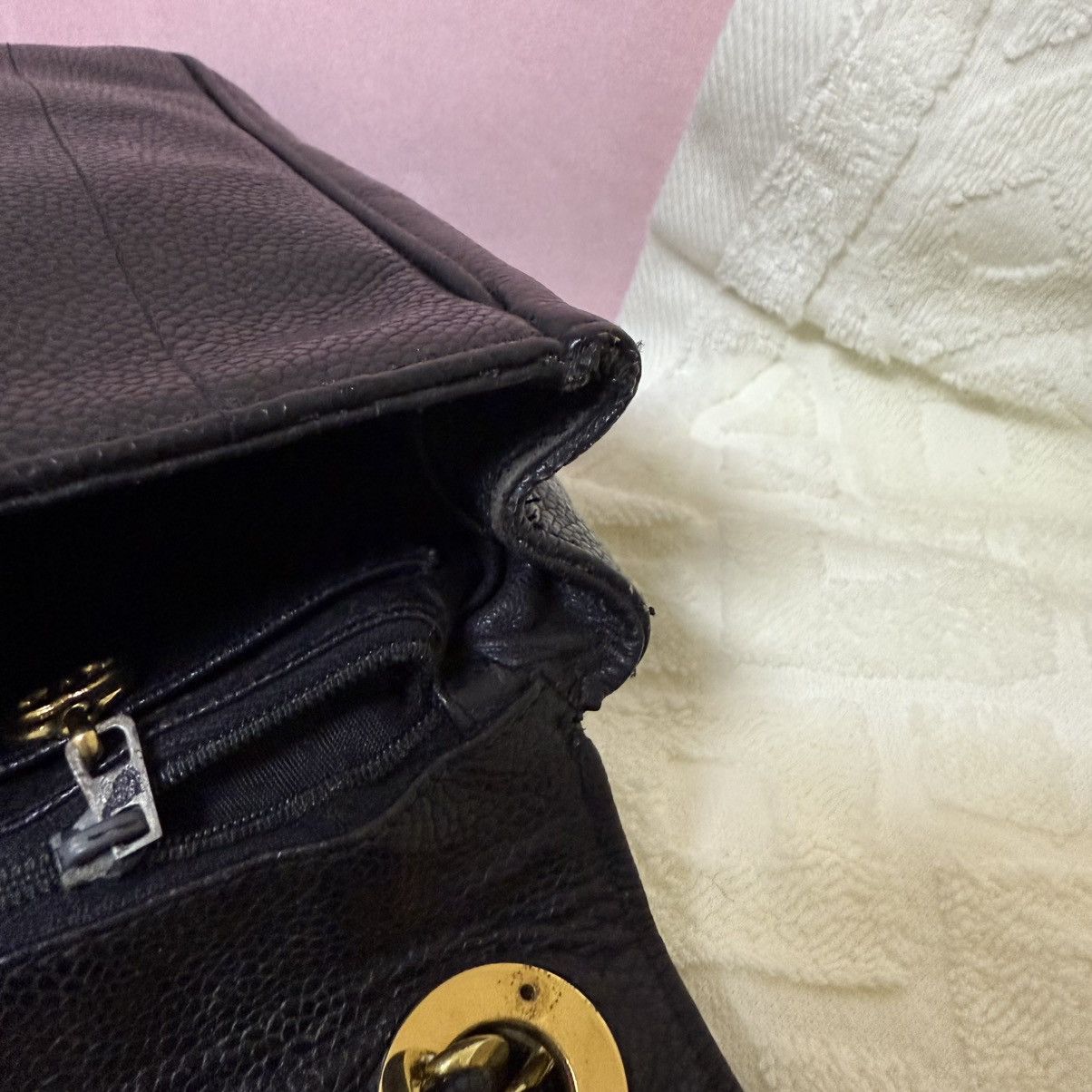 Chanel JUMBO MADEMOISELLE SINGLE FLAP GHW VERTICAL QUILTED CAVIAR Size ONE SIZE - 15 Thumbnail