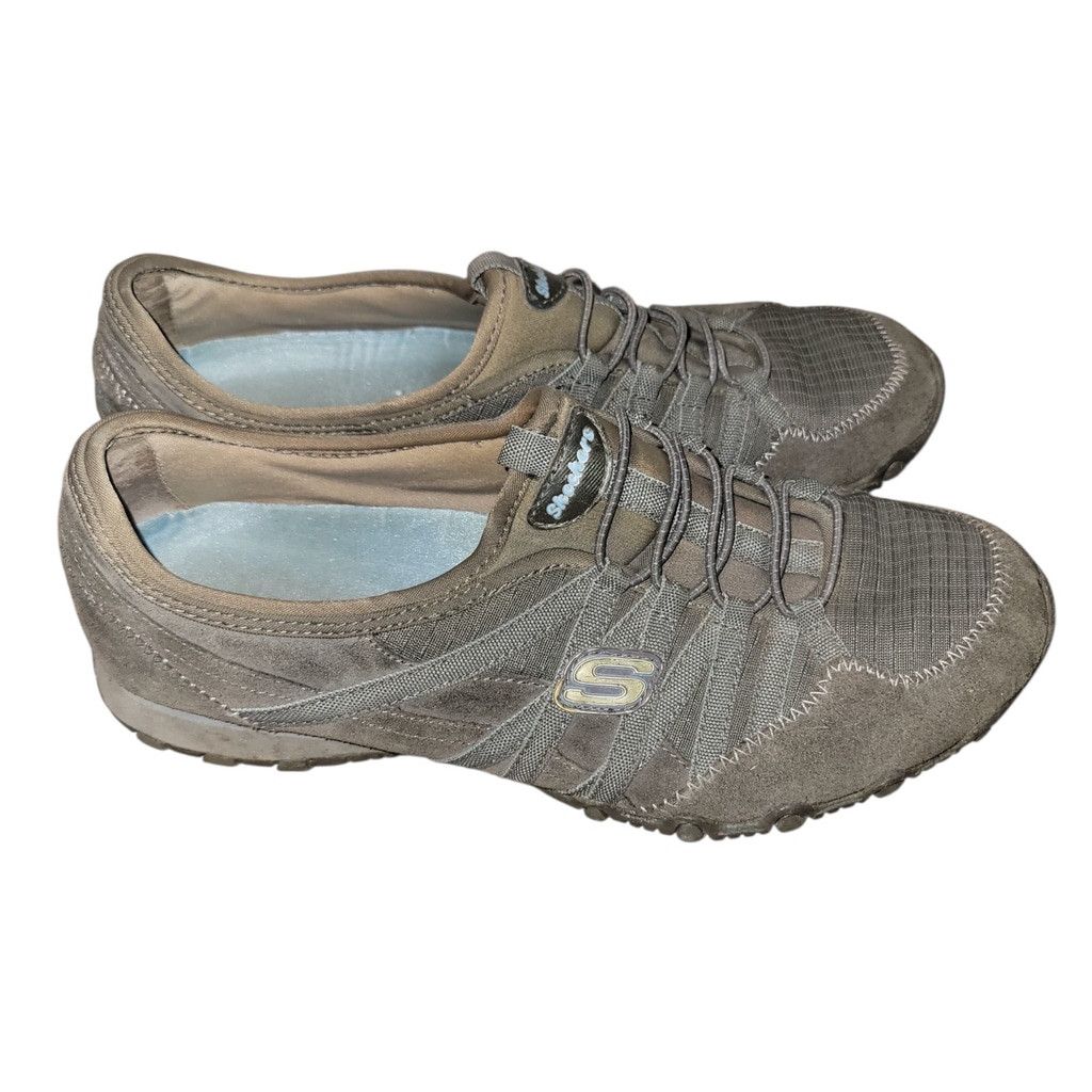 SKECHERS Skechers Slip-on Women's Size 9 Suede Grey/Blue Flat Shoes Size US 9 / IT 39 - 6 Thumbnail