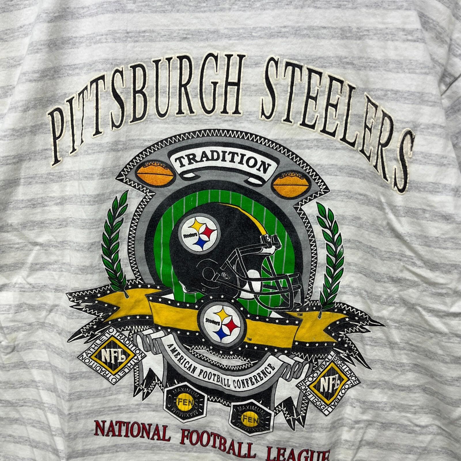 Other Vintage 90s Pittsburgh Steelers NFL Striped T-Shirt XL Size ONE SIZE - 2 Thumbnail