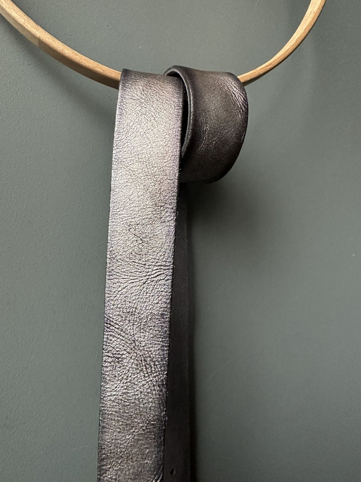 Vintage Vintage Gothic Faded Leather Belt Y2K Size ONE SIZE - 3 Thumbnail