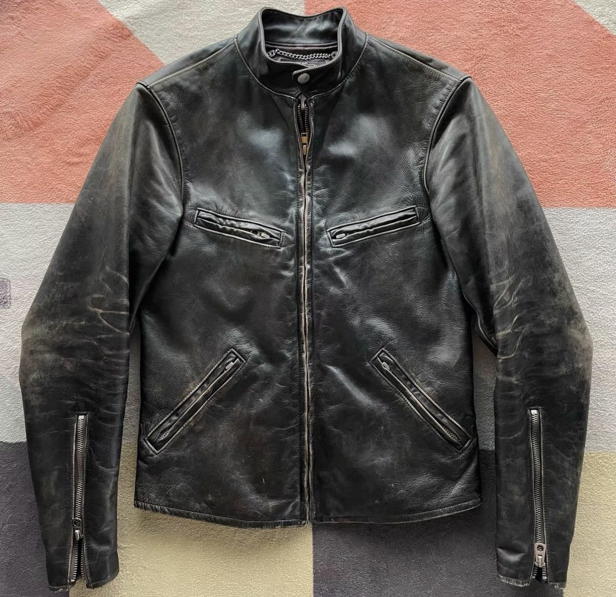 Ralph Lauren RRL Ralph Lauren J100 Leather Jacket - Chain Version K22 Size US XS / EU 42 / 0 - 1 Thumbnail