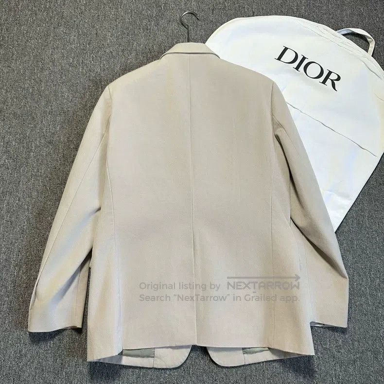 Dior Dior 23ss beige solid colour lapel single-breasted canvas Size 52R - 3 Thumbnail