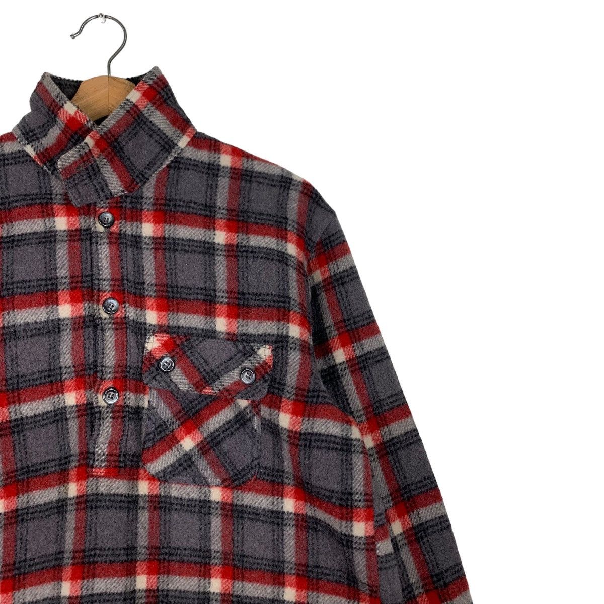 Japanese Brand HALF Tartan Wool Half Button Pullover Shirt #0917-C41 Size US M / EU 48-50 / 2 - 5 Thumbnail