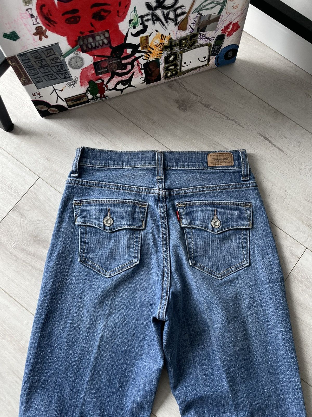 Levi's Vintage Levi's 512 Boot Cut Denim Jeans Y2K Blue Washed Size 25" / US 0 / IT 36 - 5 Thumbnail
