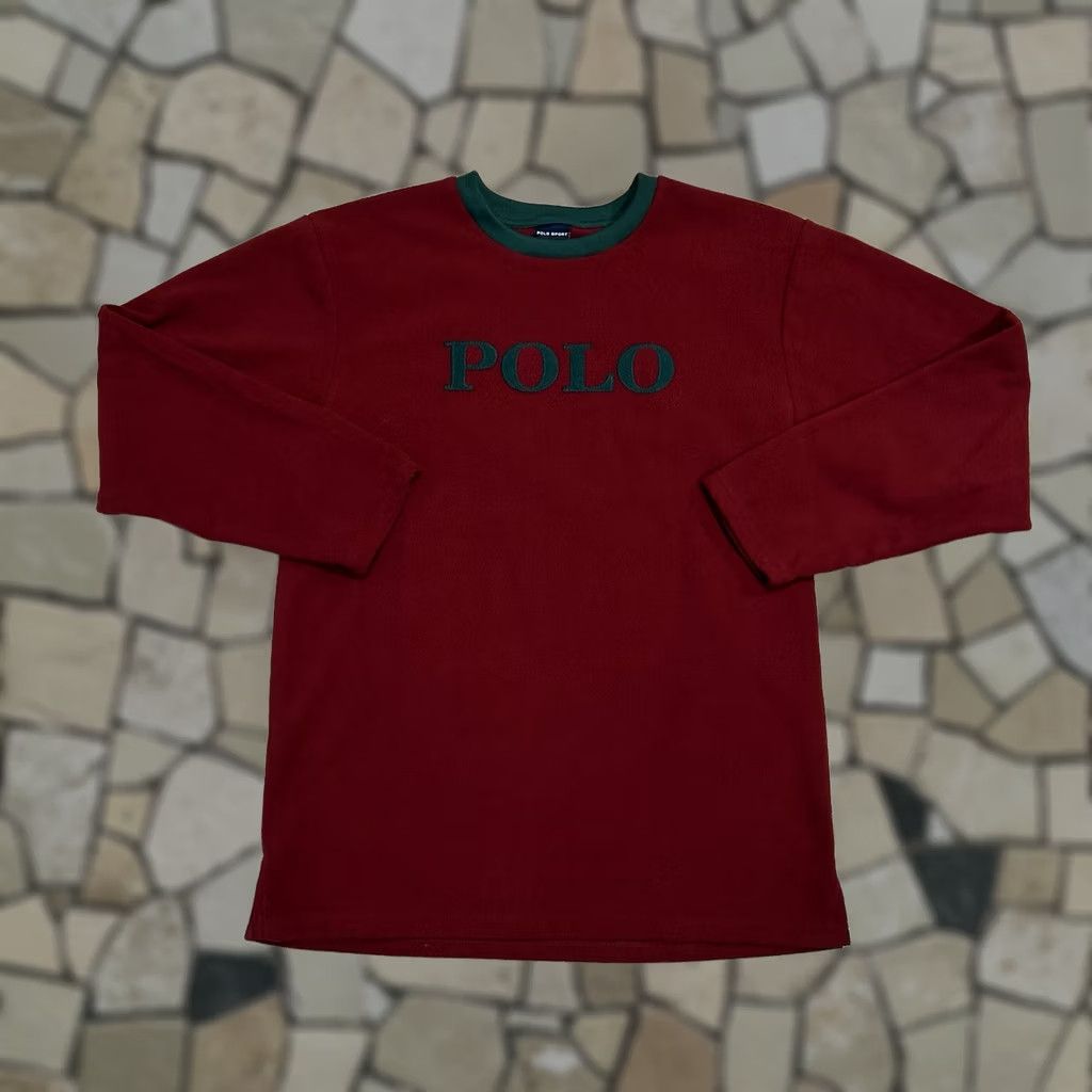 Polo Ralph Lauren Polo Sport Ralph Lauren Fleece Crew Sweatshirt Women’s XL Long Sleeve Maroon Size XL / US 12-14 / IT 48-50 - 1 Thumbnail