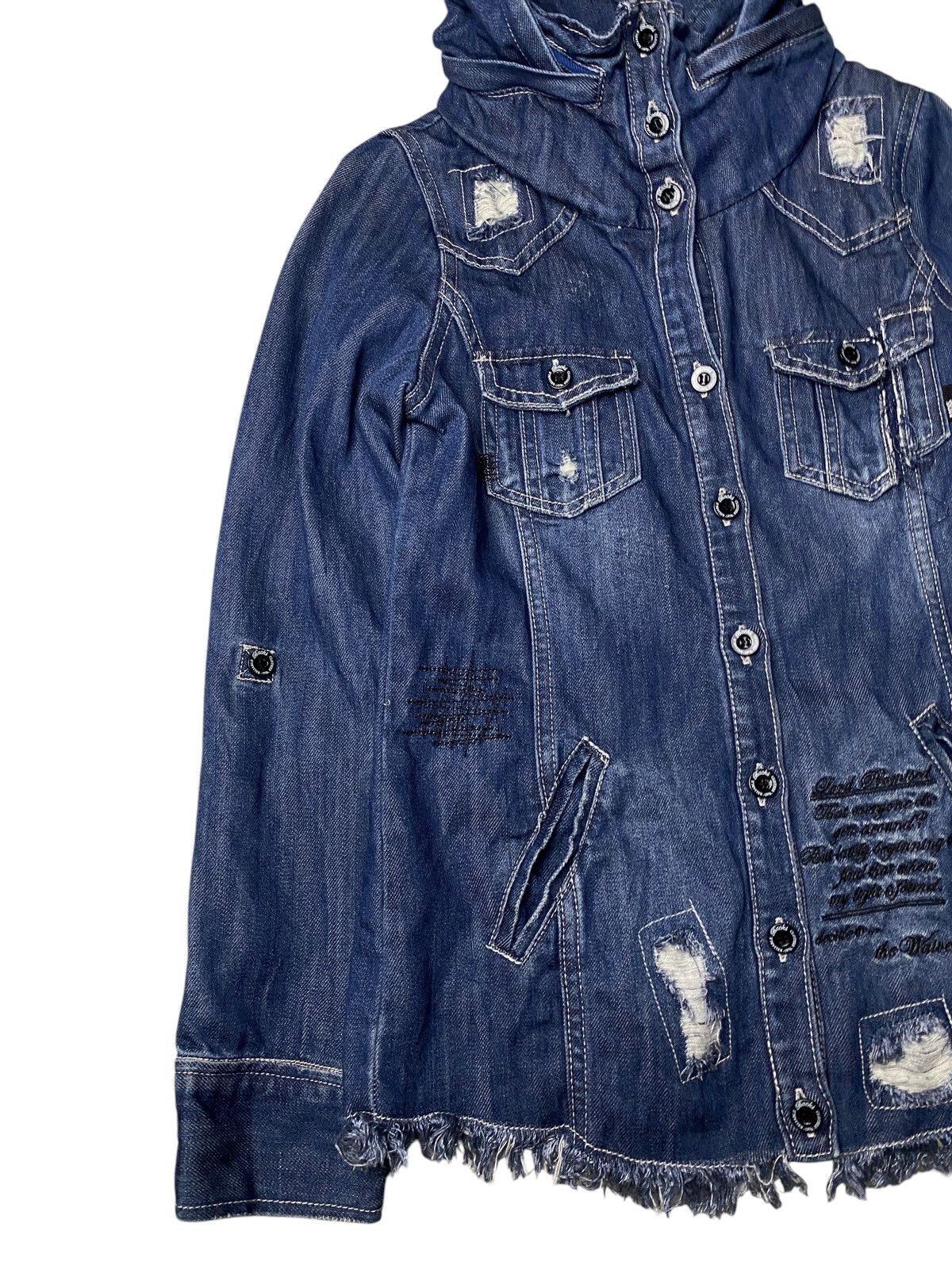 If Six Was Nine 2000's Backs Sevelians Bono Poem Denim Jacket Size US S / EU 44-46 / 1 - 5 Thumbnail