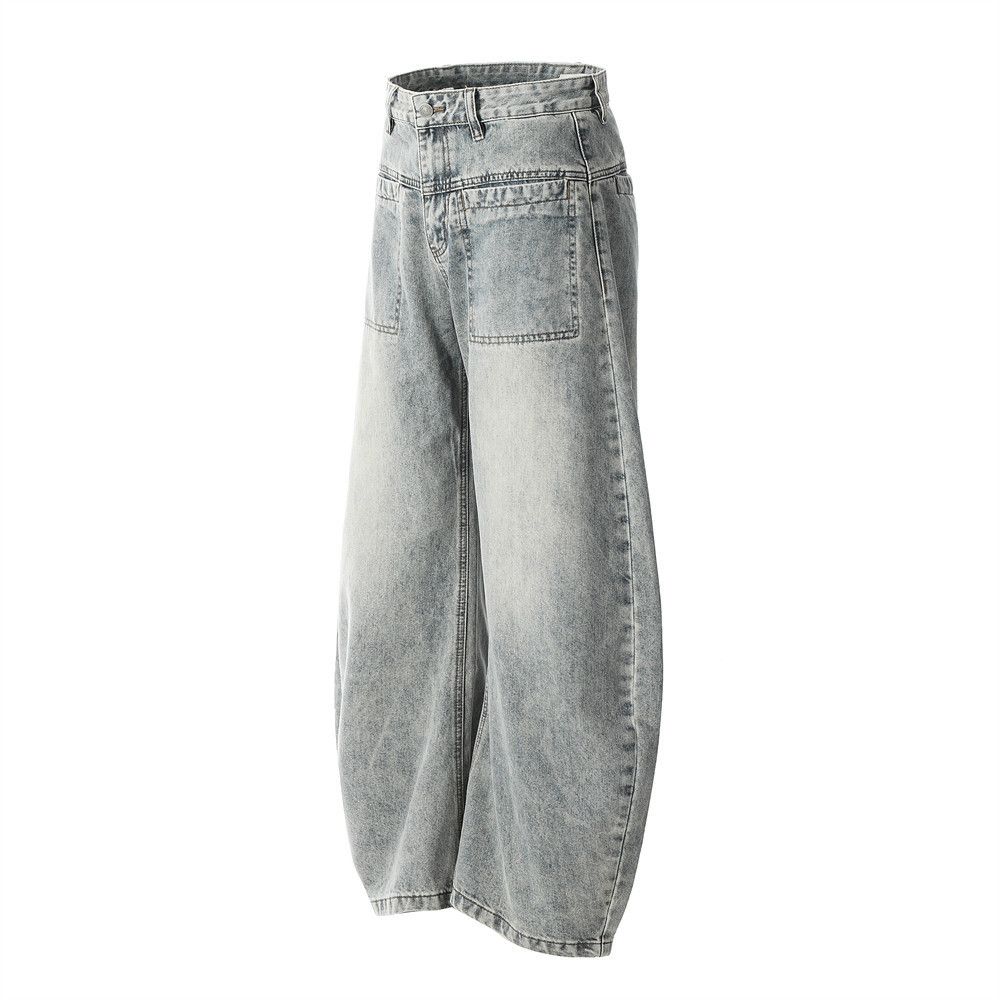 Japanese Brand × Jean Men's punk heavy distressed washed loose scimitar jeans Size US 32 / EU 48 - 2 Thumbnail