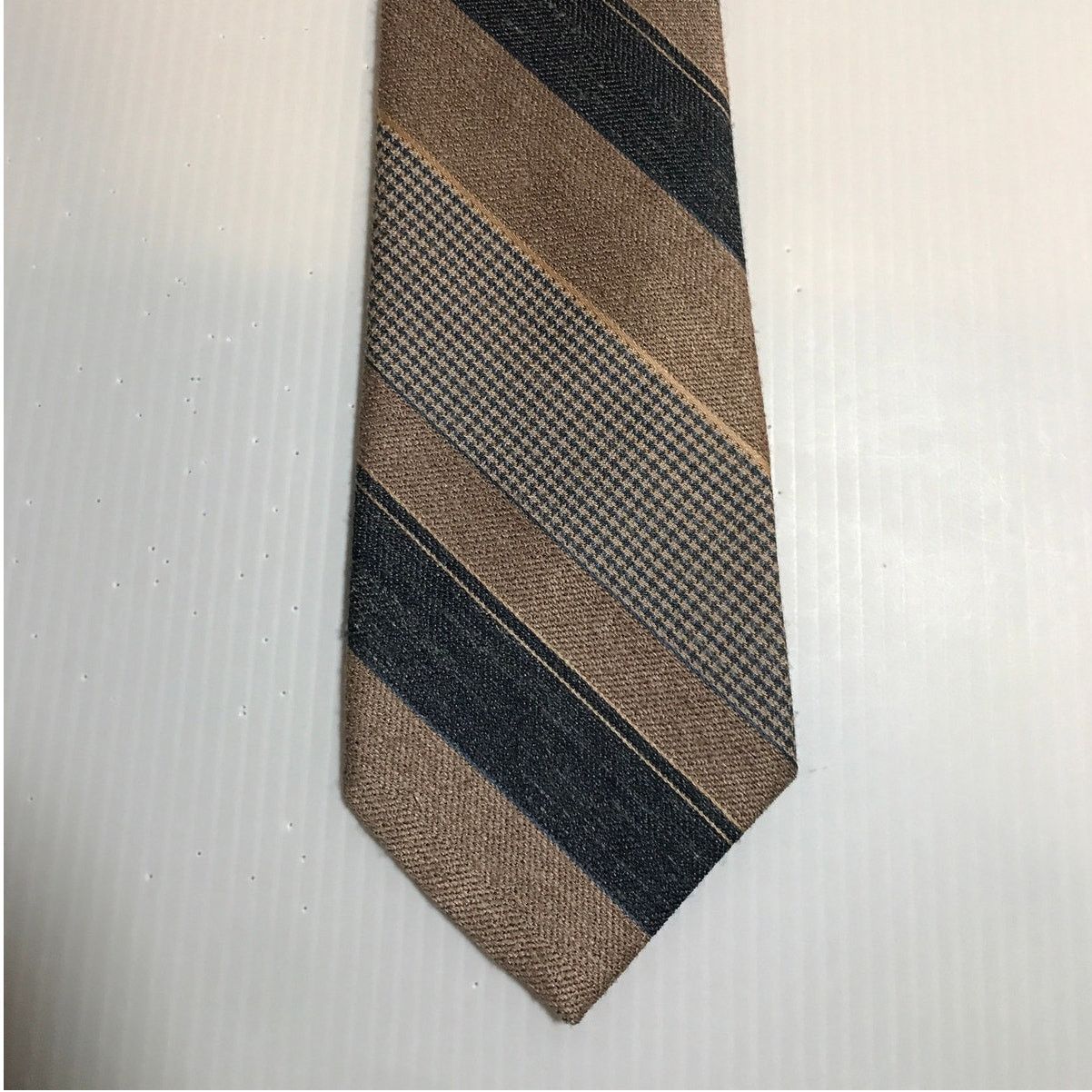 Other Striped Wool Short Classic Necktie Size ONE SIZE - 1 Thumbnail