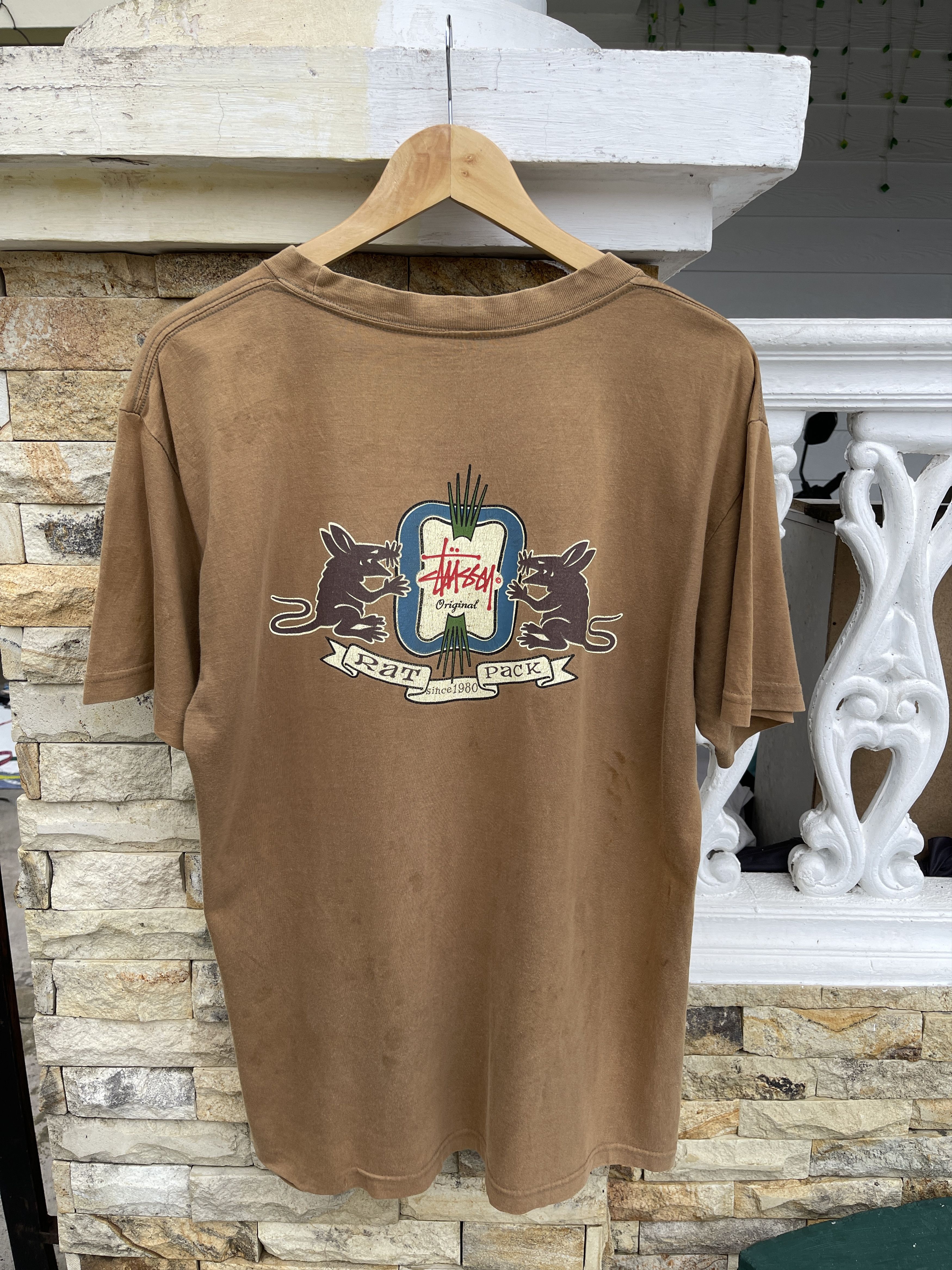 Stussy Very Rare🔥Vintage 80s Stussy Rat Pack Faded Tee Size US M / EU 48-50 / 2 - 8 Thumbnail