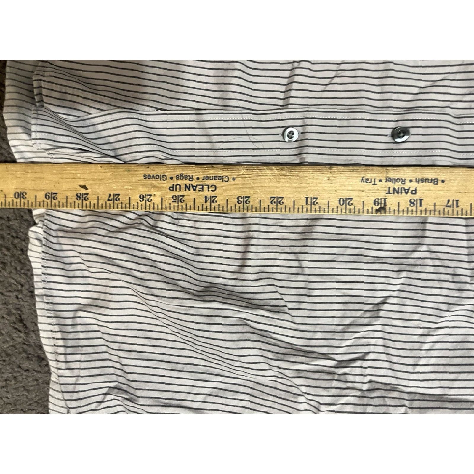 Michael Kors Michael Kors Dress Shirt Striped Gray 15-32/33 Button Shirt 100% Cotton Size 40R - 6 Thumbnail