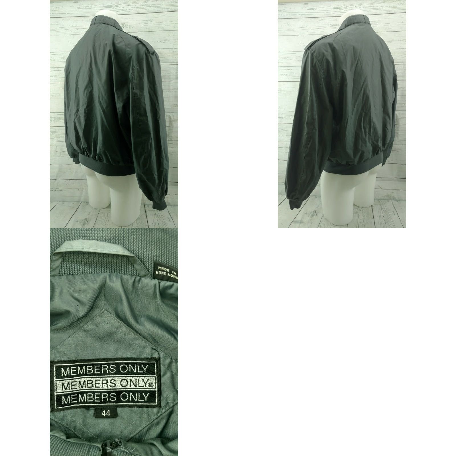 Members Only VINTAGE Members Only Gray Full Zip Racing Jacket Coat Size 44 Mens Size US S / EU 44-46 / 1 - 8 Thumbnail