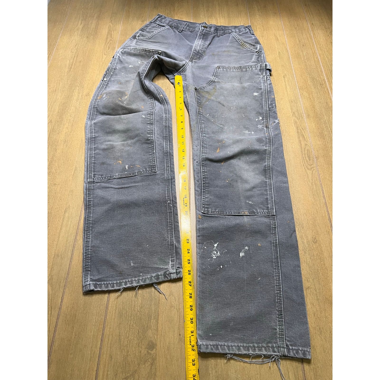 Carhartt Carhartt B139 GVL Gray Dungaree Double Knee Pants 32x32 Size US 32 / EU 48 - 7 Thumbnail