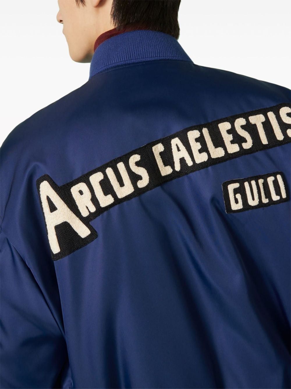 Gucci o1s1wg110125 Nylon Jacket With Embroidered Patch Navy Blue Size US S / EU 44-46 / 1 - 5 Thumbnail