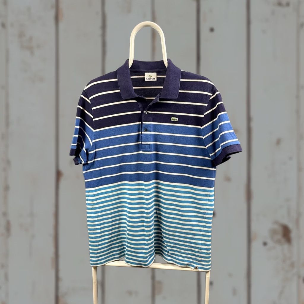 Lacoste Lacoste Polo Shirt Mens Regular Striped Blue Cotton Short Sleeve Size 5 Polo Shirt Mens Regular Blue Striped Cotton Short Sleeve Size US S / EU 44-46 / 1 - 1 Thumbnail