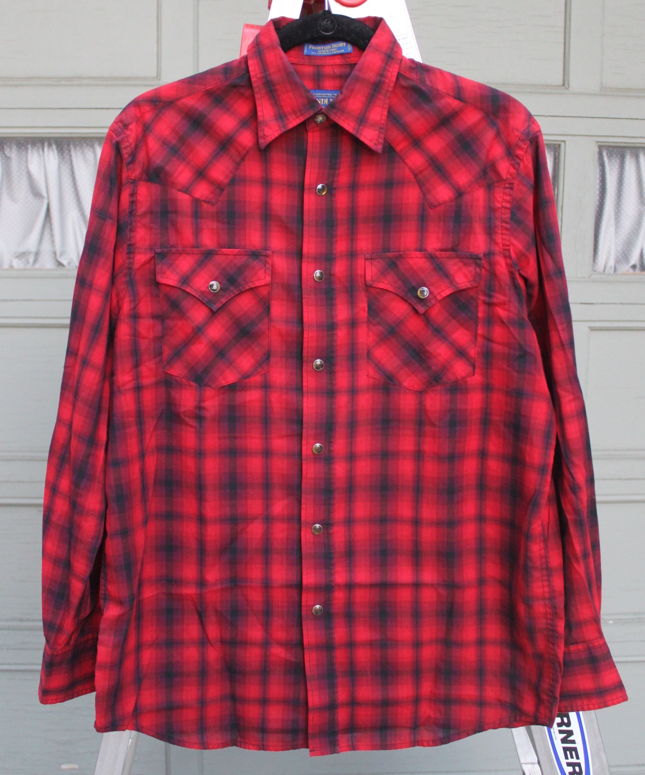 Pendleton Pendleton Men's Pearl Snap Red Plaid Western Frontier Shirt Size US S / EU 44-46 / 1 - 1 Thumbnail