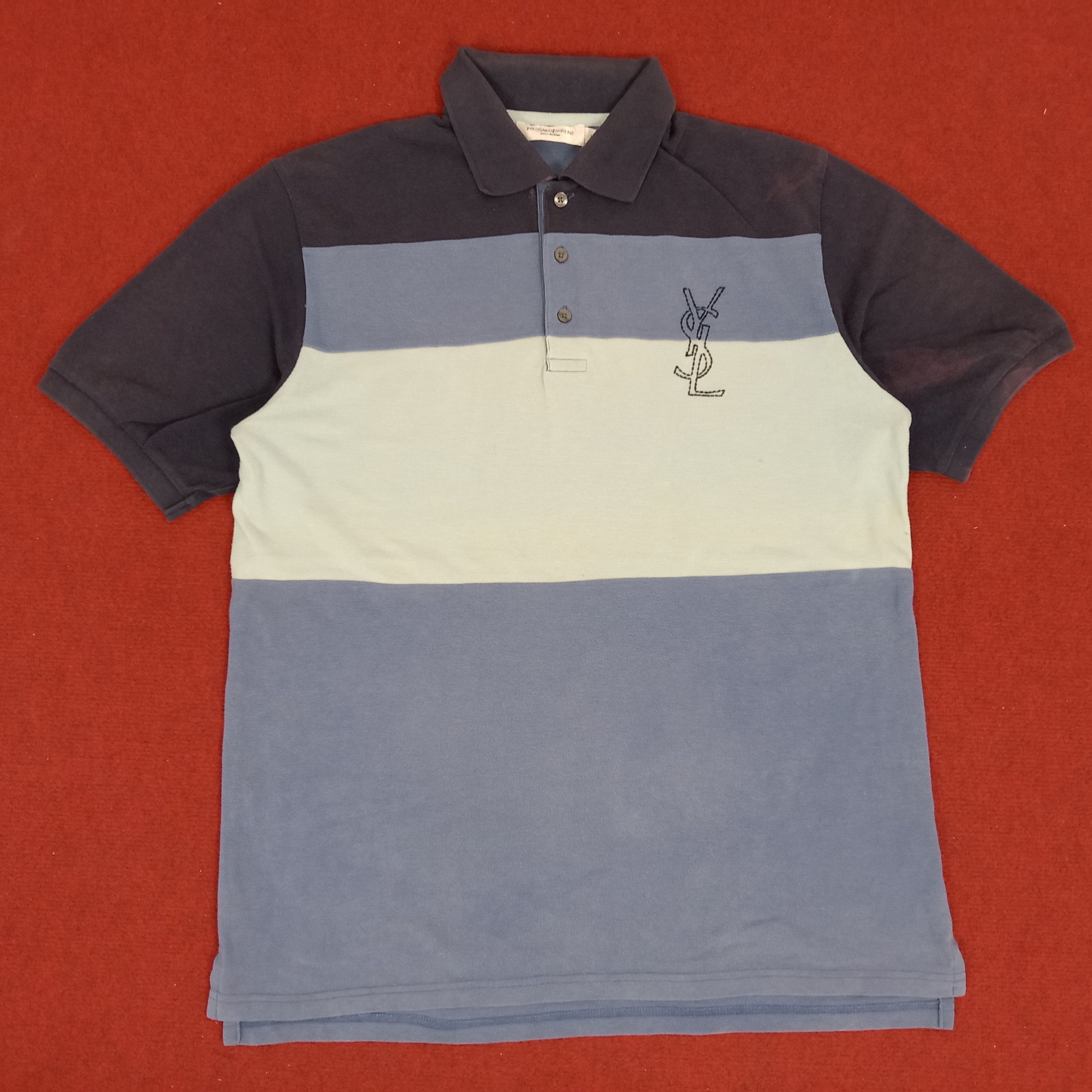 Yves Saint Laurent Yves Saint Laurent YSL Polos Logo Design Casual Collar Size US L / EU 52-54 / 3 - 1 Thumbnail
