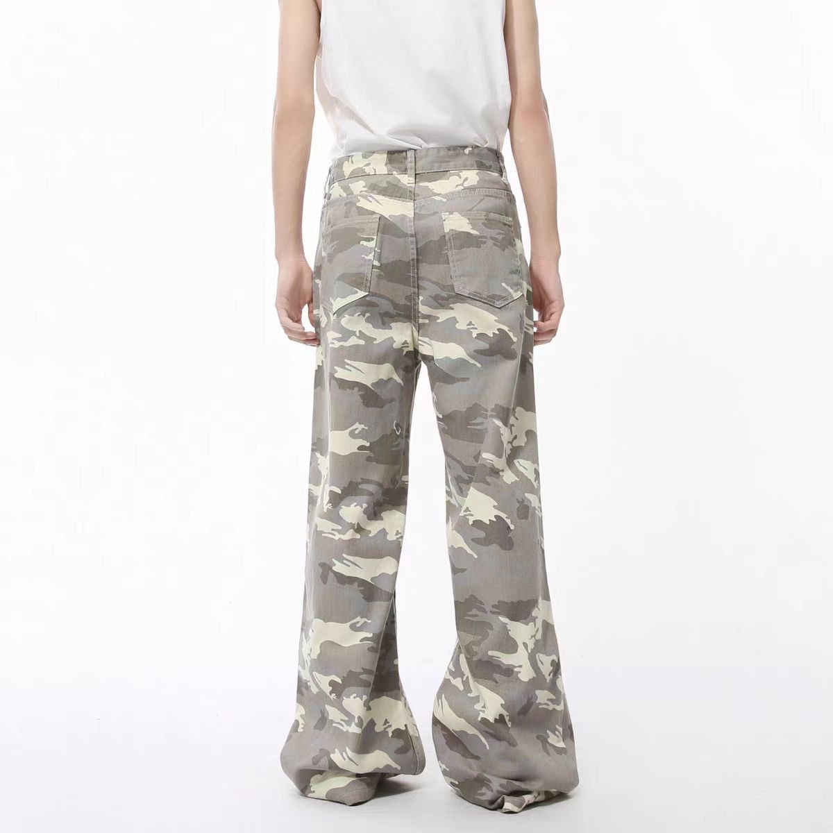 Japanese Brand × Jean Straight leg camouflage high street casual baggy jeans Size US 30 / EU 46 - 1 Thumbnail