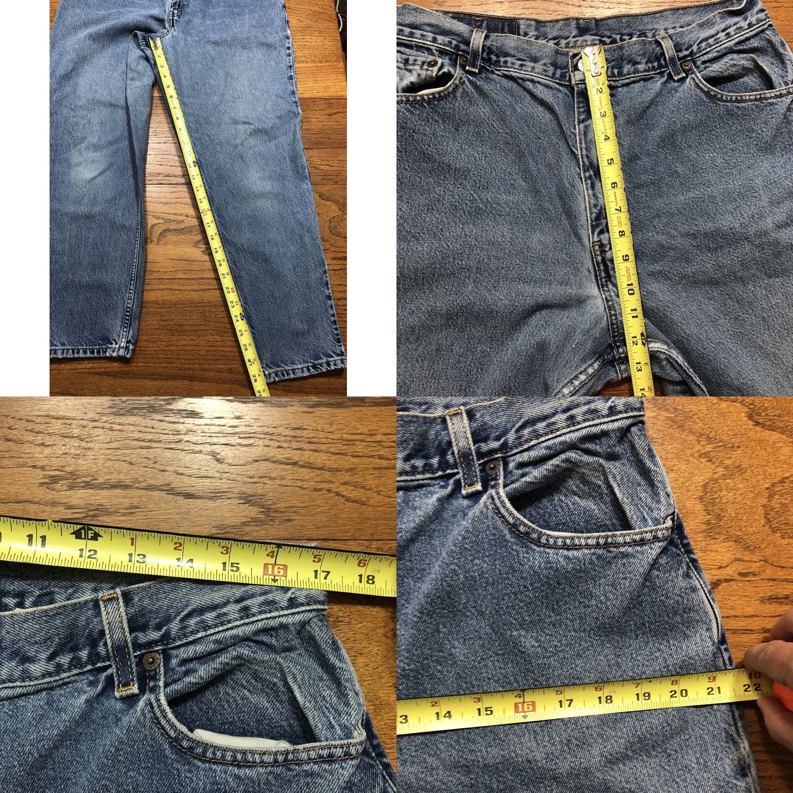 Levi's VINTAGE Levi's 550 Jeans Tapered High Rise 16 X 28.5 Inseam Blue Women's Regular 12 in Rise 5-Pocket Denim Cotton Zipper Closure 80s 90s Grunge Size 24" / US 00 / IT 34 - 10 Thumbnail