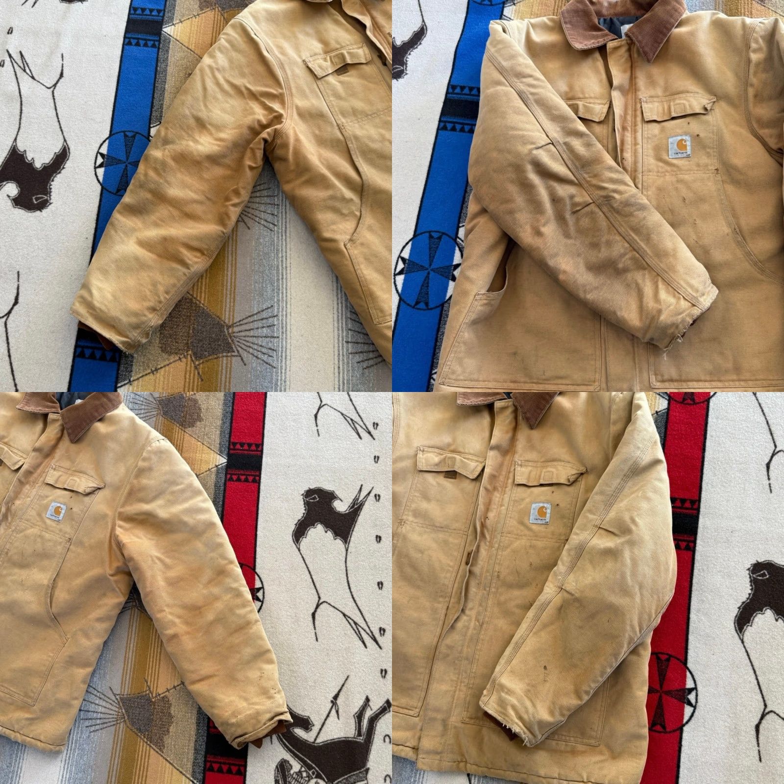 Carhartt VINTAGE Carhartt CQ186 Quilt Lined Chore Jacket Regular Size 50 Brown Distressed Workwear 90s Men Jacket Size US M / EU 48-50 / 2 - 8 Thumbnail