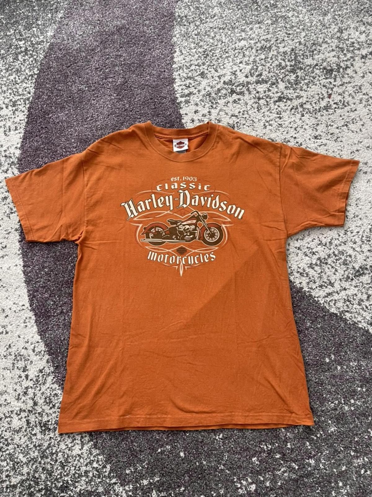 Harley Davidson Vintage Jacox Harley-Davidson Rust Orange Tee – Graphic Size US L / EU 52-54 / 3 - 1 Thumbnail