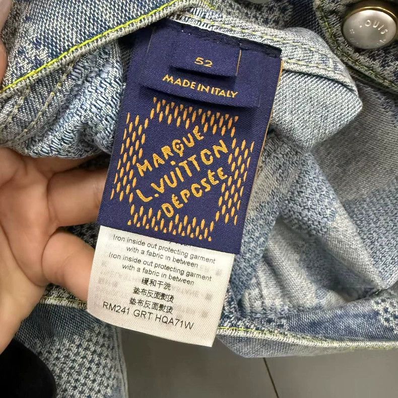 Louis Vuitton Louis Vuitton Fei Dong Co-branded Blue Plaid Worn-Out Deni Size US L / EU 52-54 / 3 - 4 Thumbnail