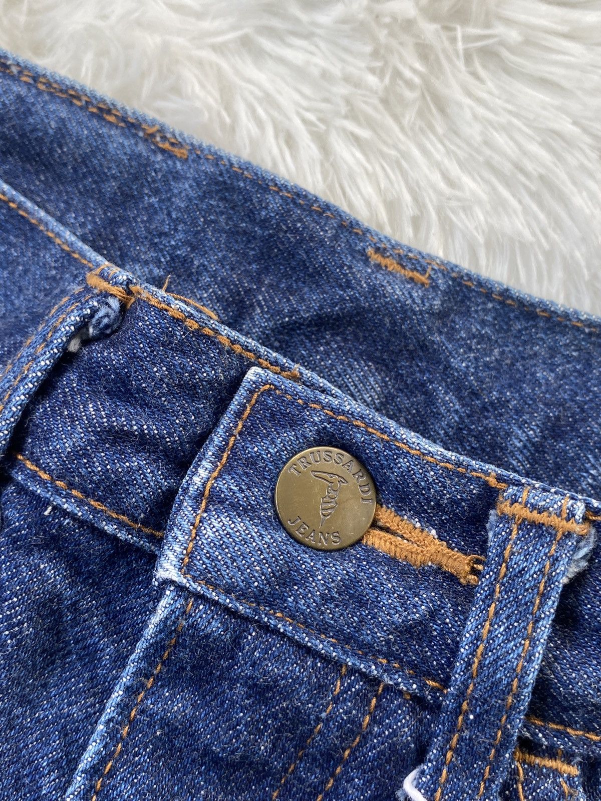 Trussardi 🔥VINTAGE Trussardi Jeans Indigo Blue Denim Jeans Size 26" / US 2 / IT 38 - 6 Thumbnail