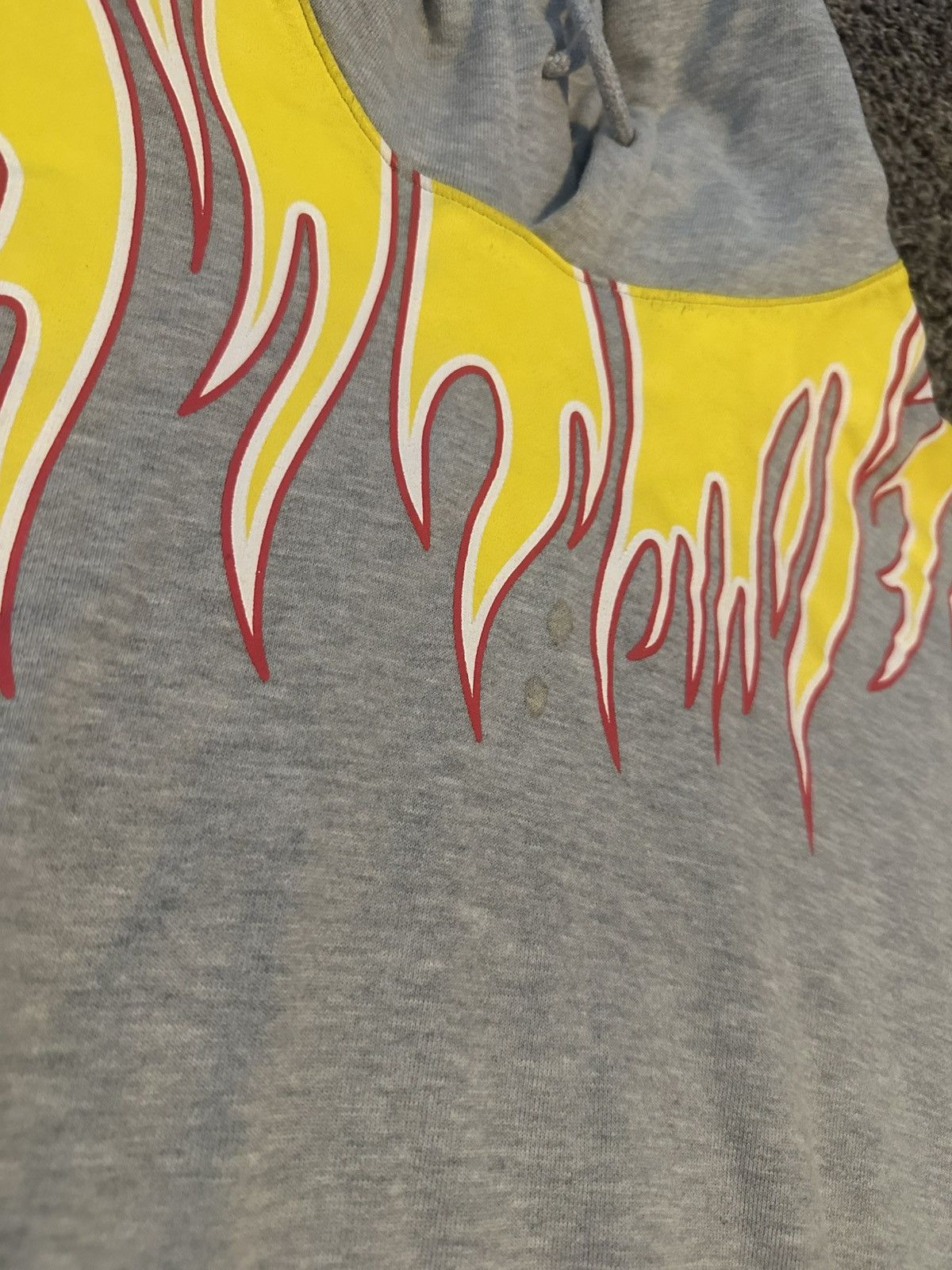 Forever 21 Forever 21 Short Sleeve Flames Pullover Hoodie Gray Grey Size US M / EU 48-50 / 2 - 2 Thumbnail