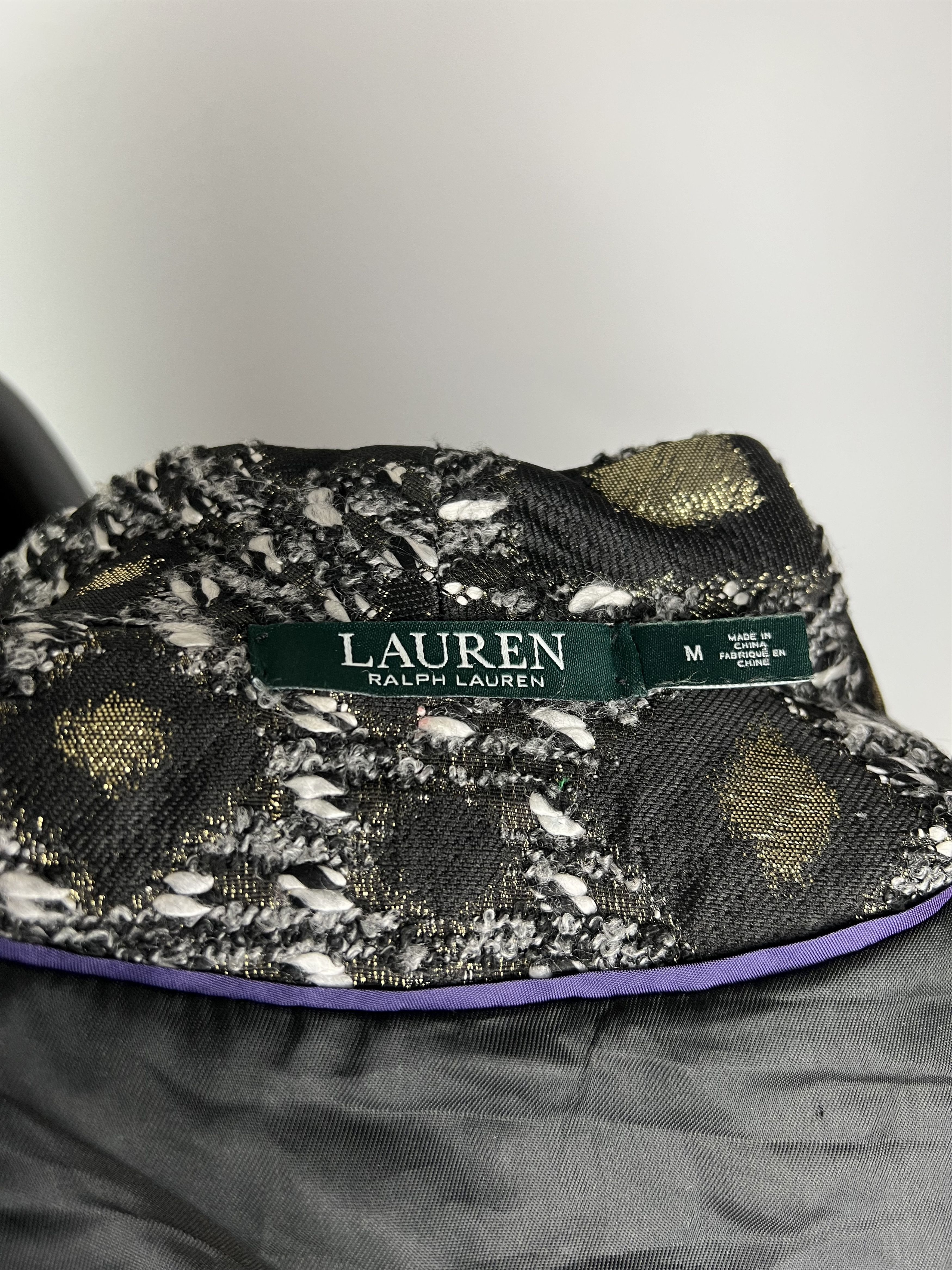 Lauren Ralph Lauren × Ralph Lauren Lauren Ralph Lauren Double Breasted Blazer Jacket Lurex Size M / US 6-8 / IT 42-44 - 11 Thumbnail