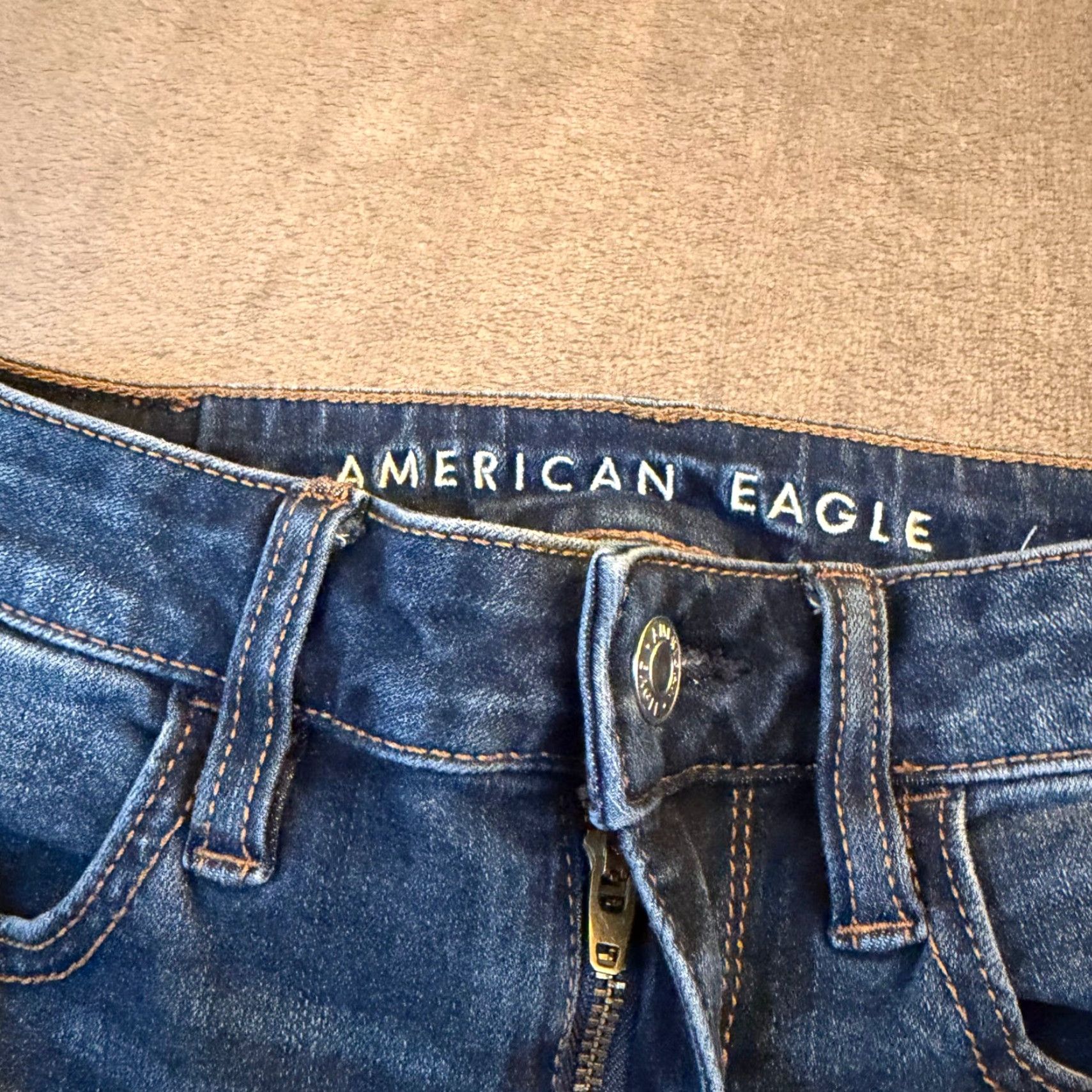 Vintage American Eagle Super Hi Rise Jegging Jeans Medium Wash Women 2 X-long Size 26" / US 2 / IT 38 - 7 Thumbnail