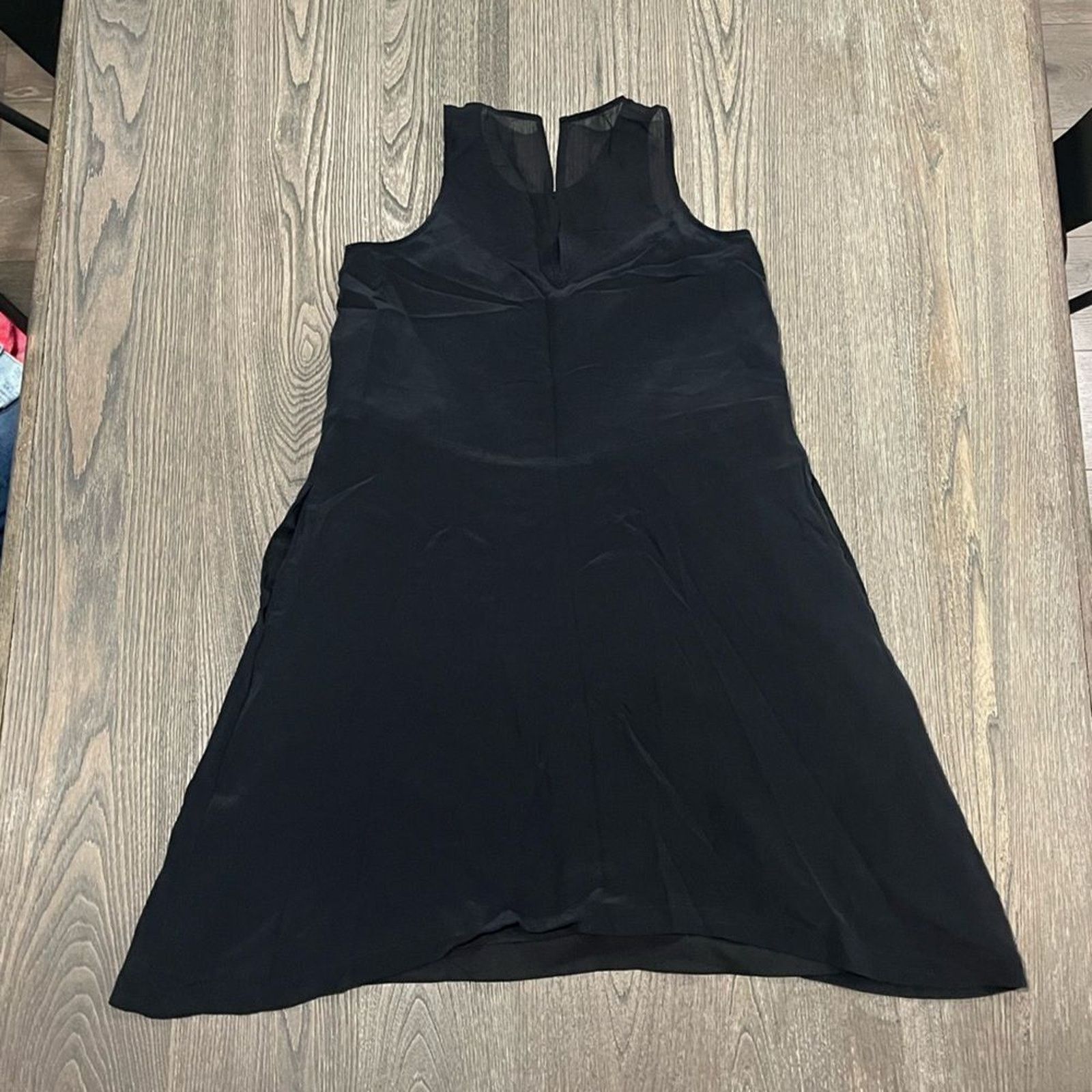 Madewell Madewell Women Black Silk Parkview Midi Sleeveless Dress XS Size XS / US 0-2 / IT 36-38 - 5 Thumbnail