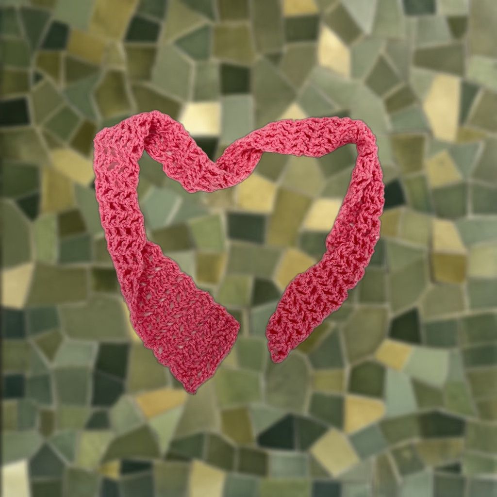 Pinko VINTAGE Unbranded Womens Scarf Necktie Pink Crochet 4x50 inches Size ONE SIZE - 1 Thumbnail