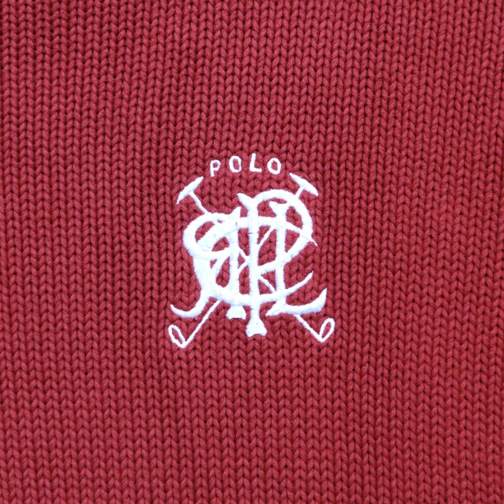 Ralph Lauren Vintage Ralph Lauren Logo Knit Sweater Shirt Men S Red 90s Size US S / EU 44-46 / 1 - 4 Thumbnail