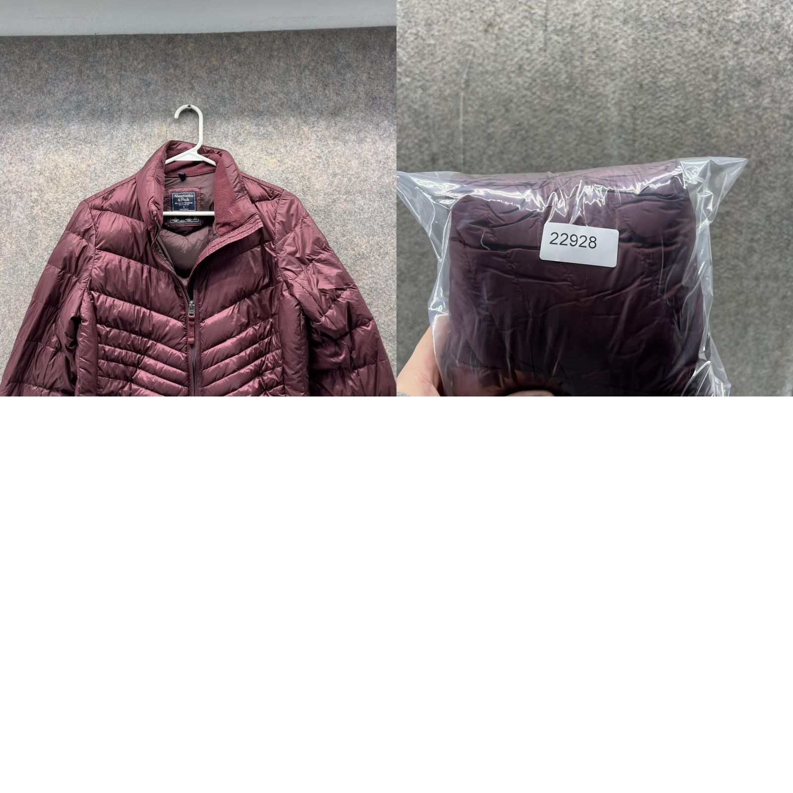Abercrombie & Fitch Abercrombie & Fitch Jacket Women Small Burgundy Full Zip Puffer Down Size S / US 4 / IT 40 - 9 Thumbnail