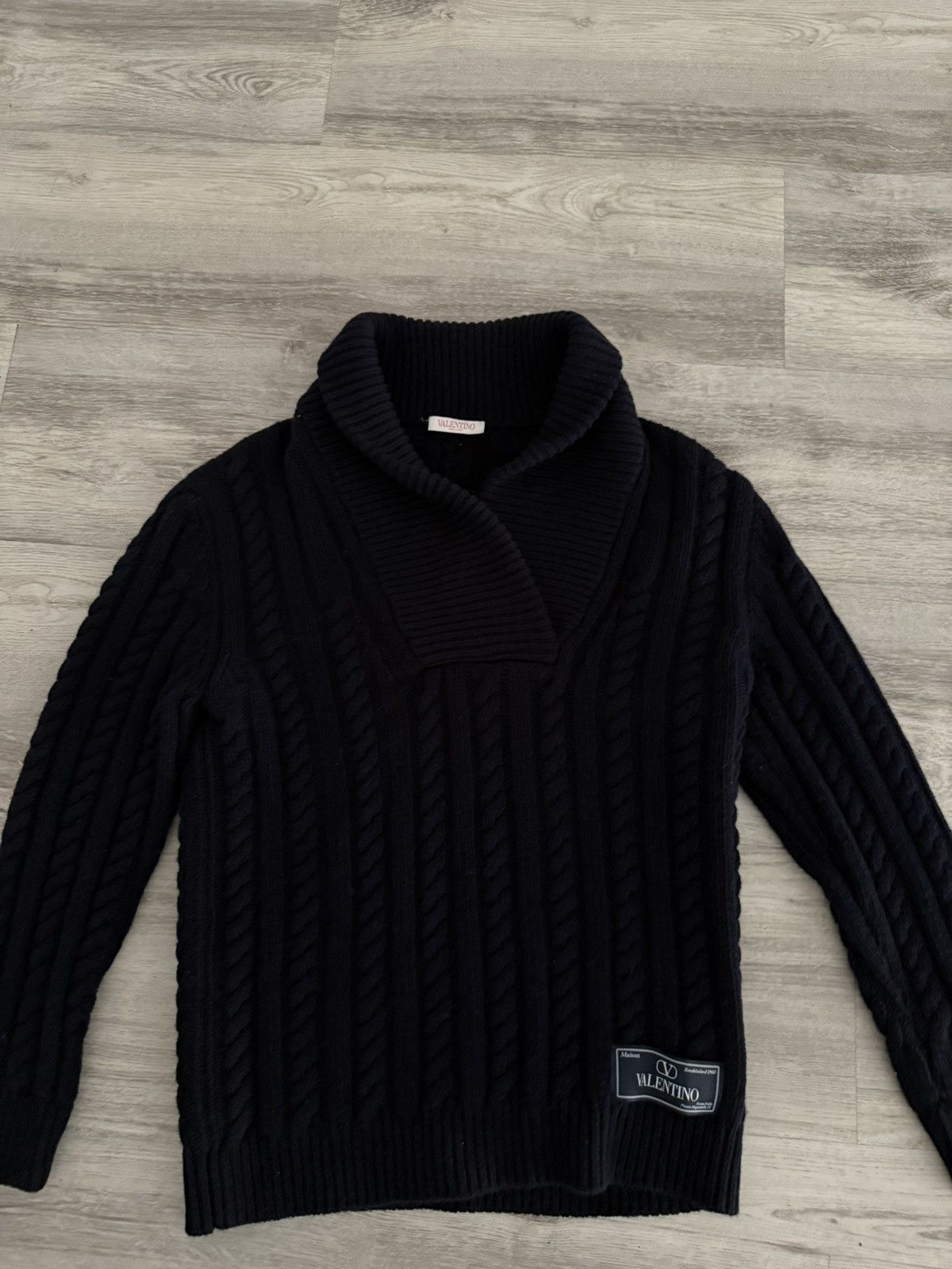 Valentino Valentino Garavani cable-knit virgin wool jumper medium Size US M / EU 48-50 / 2 - 2 Thumbnail