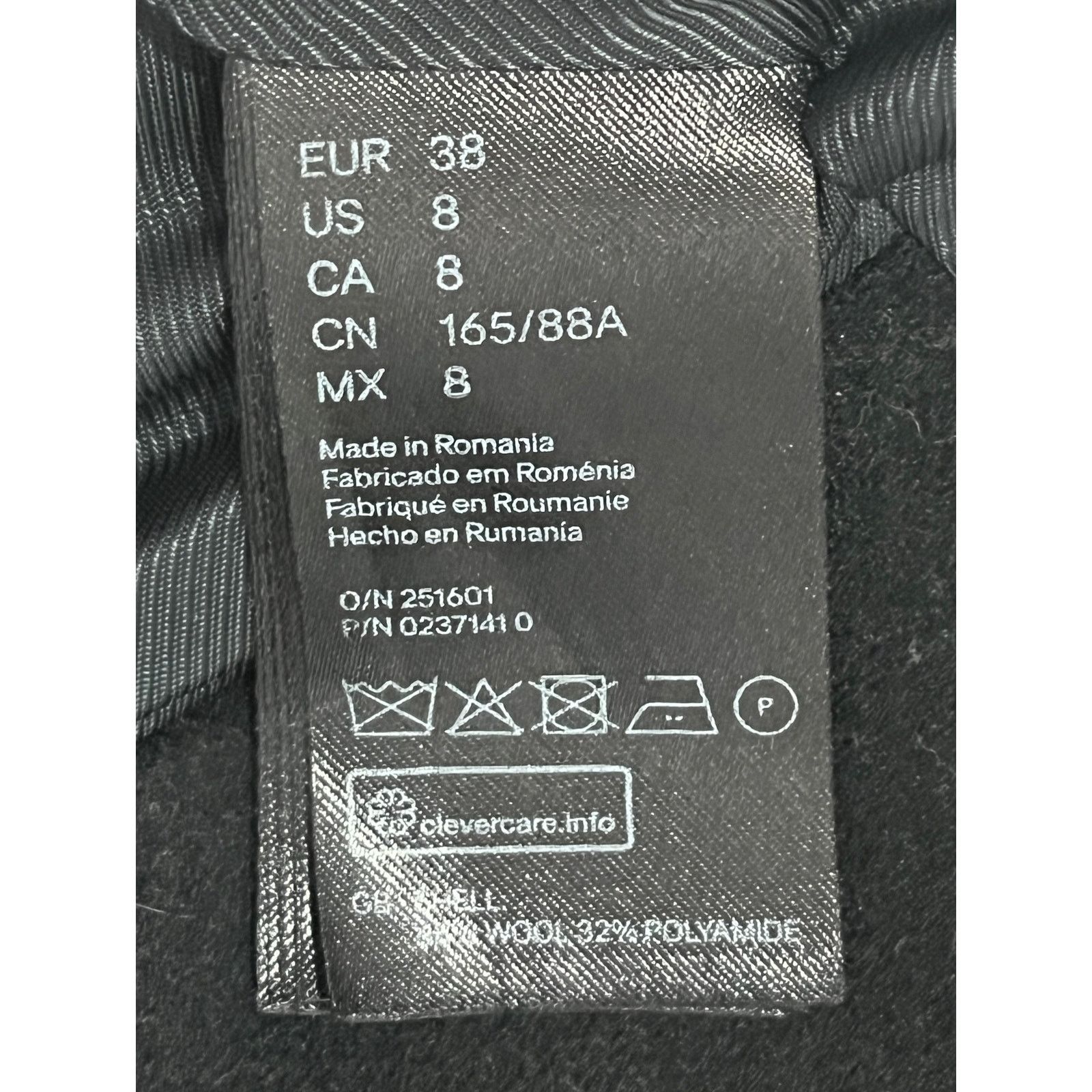 Alexander Wang × H&M *R50 ALEXANDER WANG x H&M Women's Wool Biker Jacket Size 8 Size M / US 6-8 / IT 42-44 - 7 Thumbnail