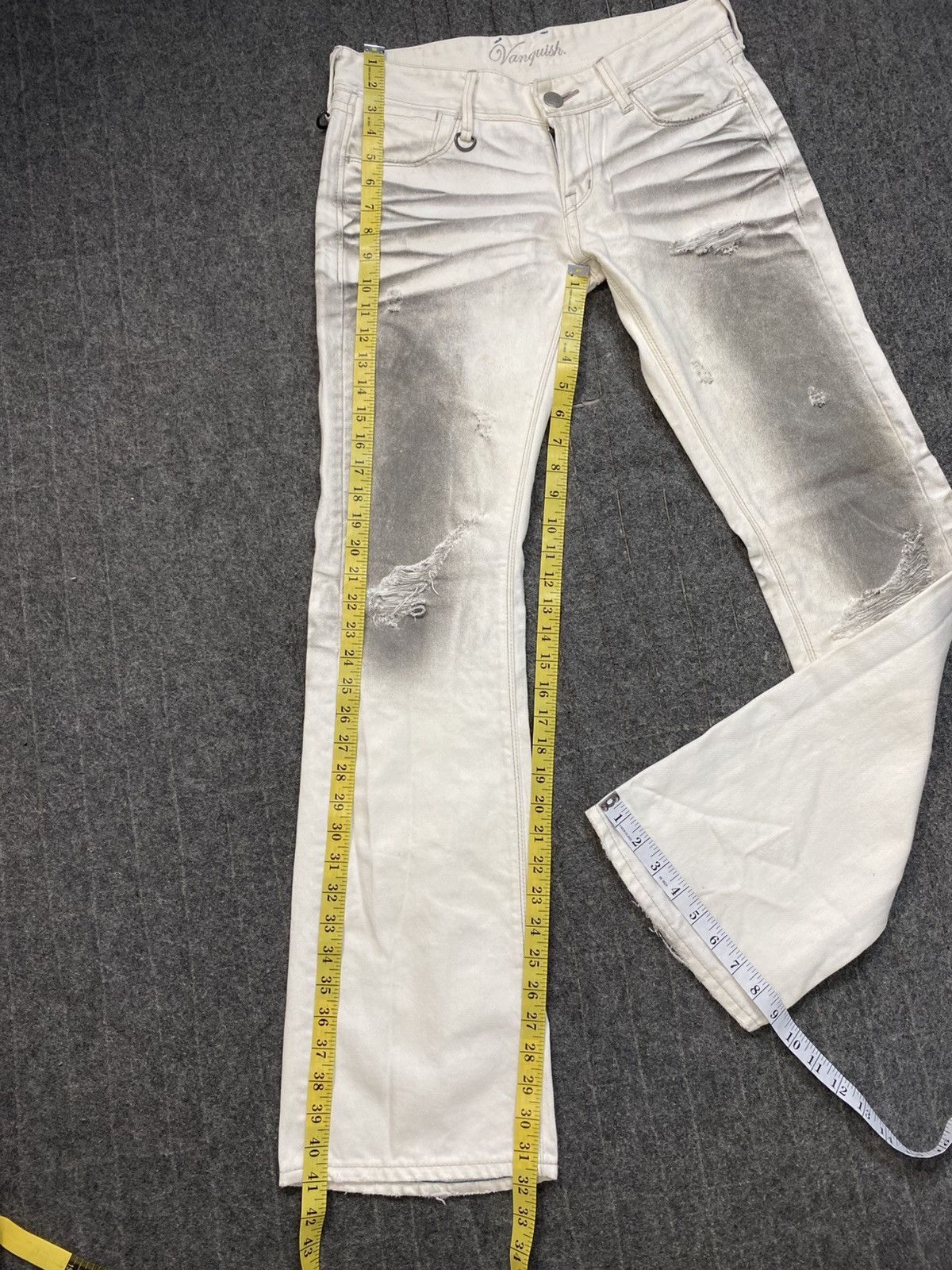 Vanquish Vanquish Gold Japan Denim Jeans Distressed Waist Size 31 Size 31" - 16 Thumbnail