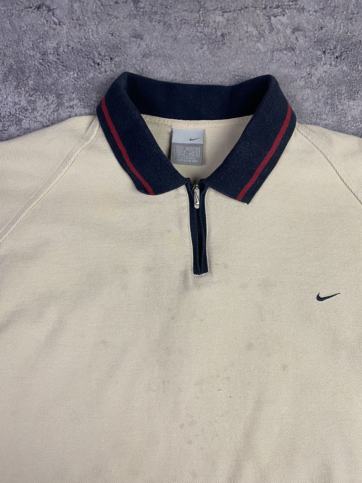 Nike Vintage 00s Nike Swoosh Drill Polo Shirt Tee Size US M / EU 48-50 / 2 - 5 Thumbnail