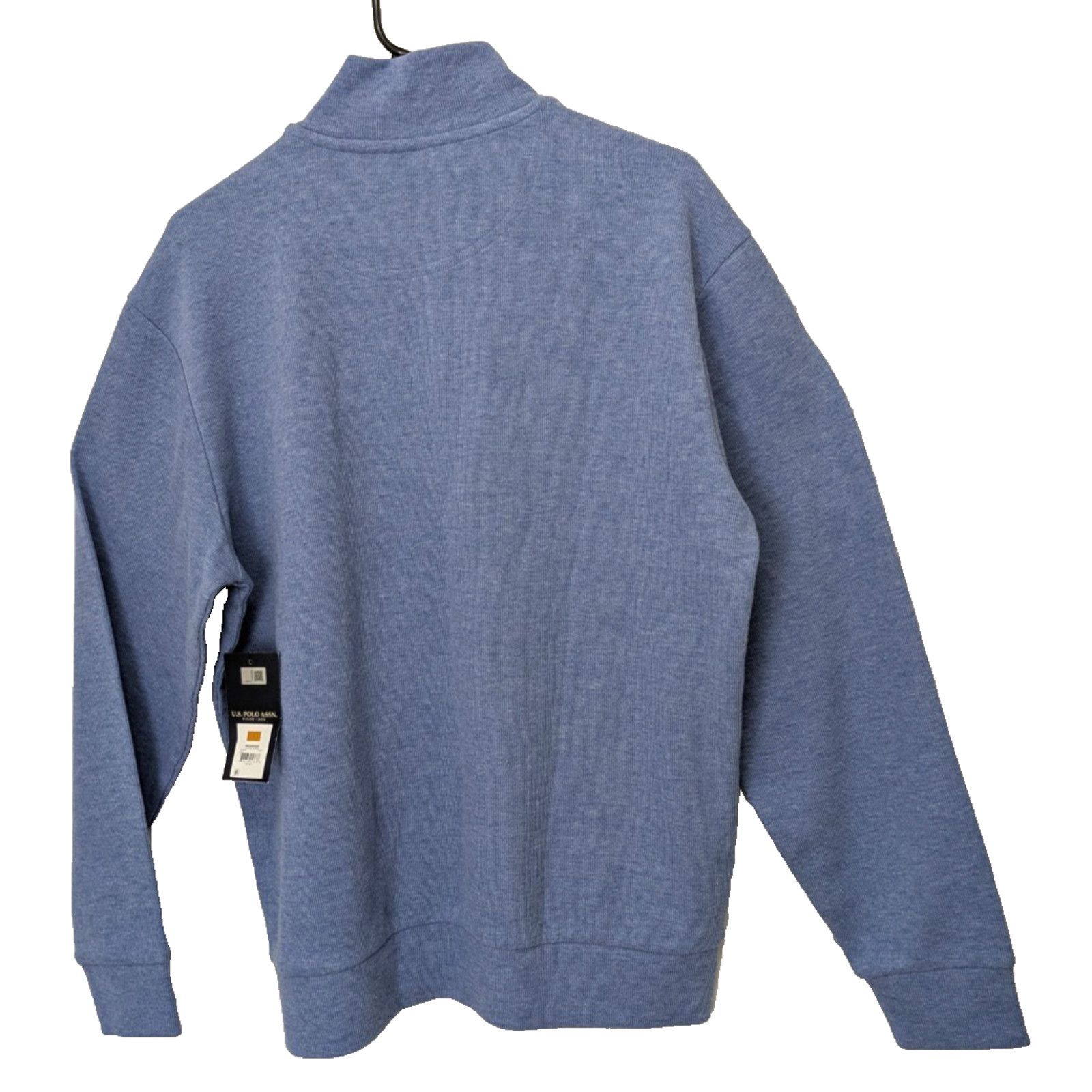 U.S. Polo Assn. Men's US Polo Assn 1/4 Zip Pullover Blue Large Sweater Size US L / EU 52-54 / 3 - 4 Thumbnail