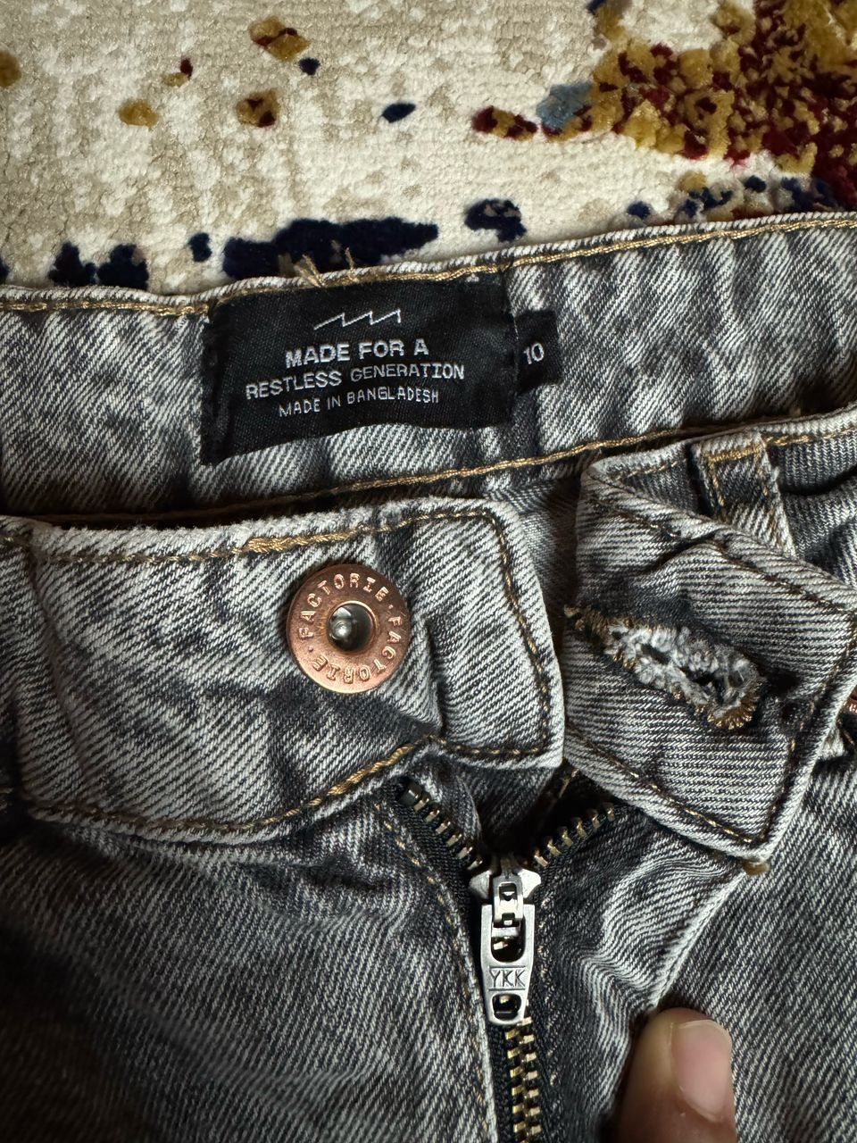 Japanese Brand × Vintage factorie faded distress jeans Size US 28 / EU 44 - 3 Thumbnail