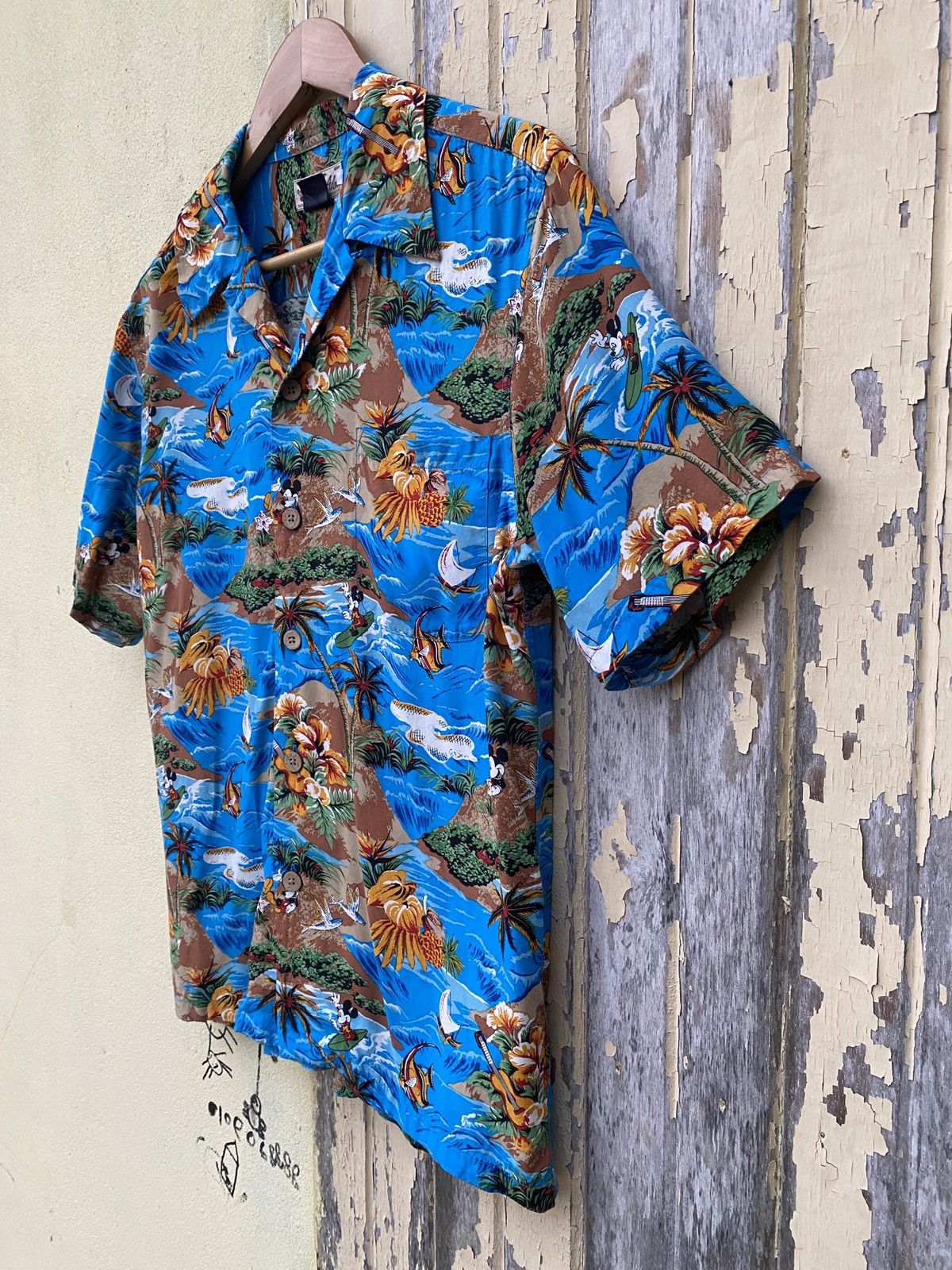 Disney × Vintage Vintage aloha disney mickey full print hawaiian shirt Size US L / EU 52-54 / 3 - 2 Thumbnail