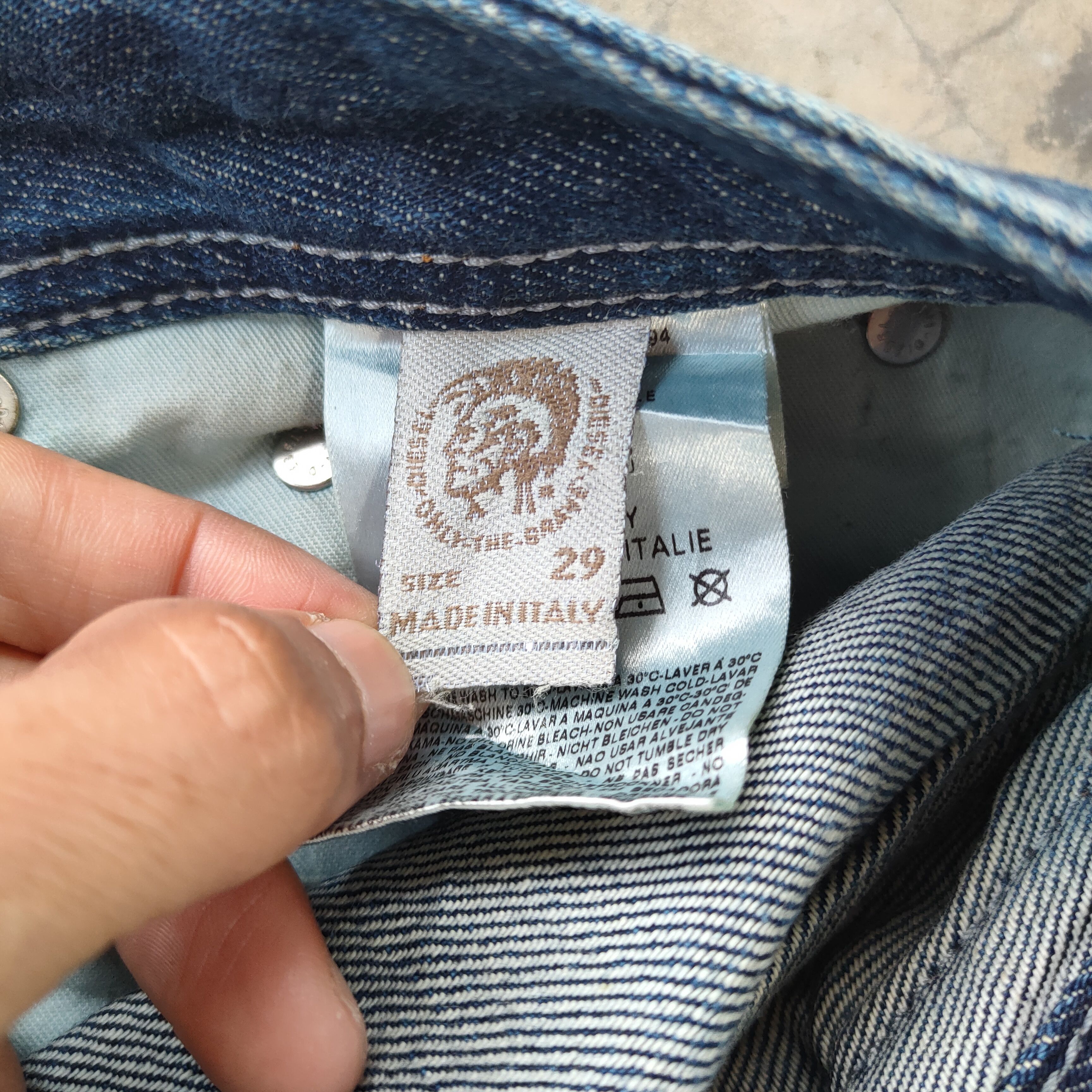 Diesel W31×34 VINTAGE DIESEL FADED RIPPED JEANS DENIM PANTS Size US 31 - 13 Thumbnail