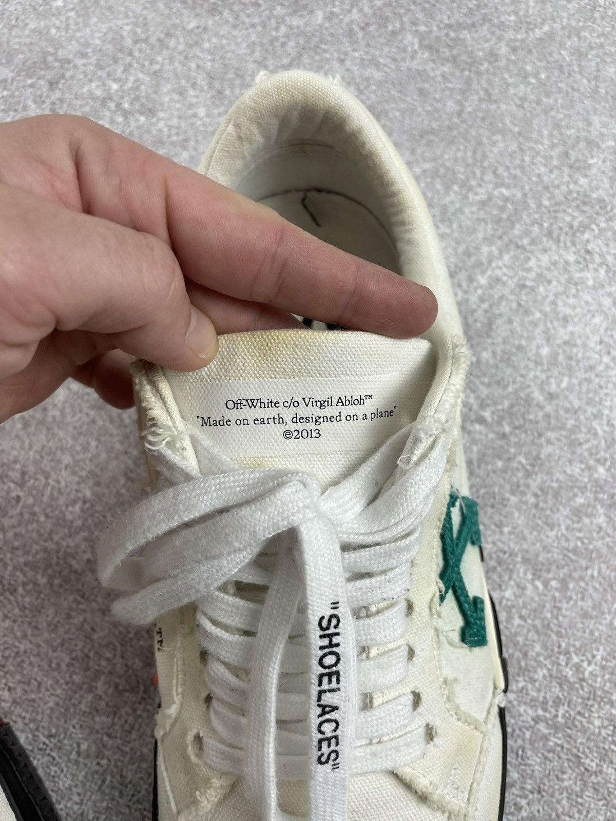 Off-White Off White Low Vulkanized Canvas Sneakers Size US 8 / EU 41 - 12 Thumbnail
