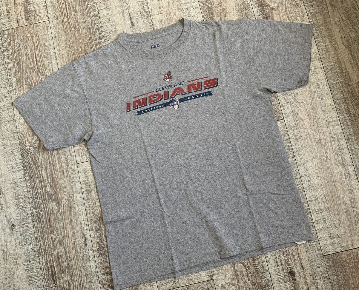 Pre-owned Vintage Cleveland Indians 2007 T Shirt Csa In Grey