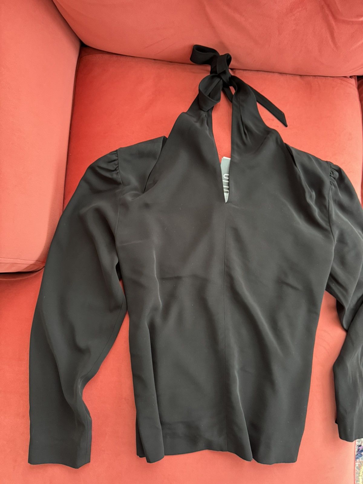 Dries Van Noten Dries van Noten black crepe blouse, size M Size M / US 6-8 / IT 42-44 - 8 Thumbnail
