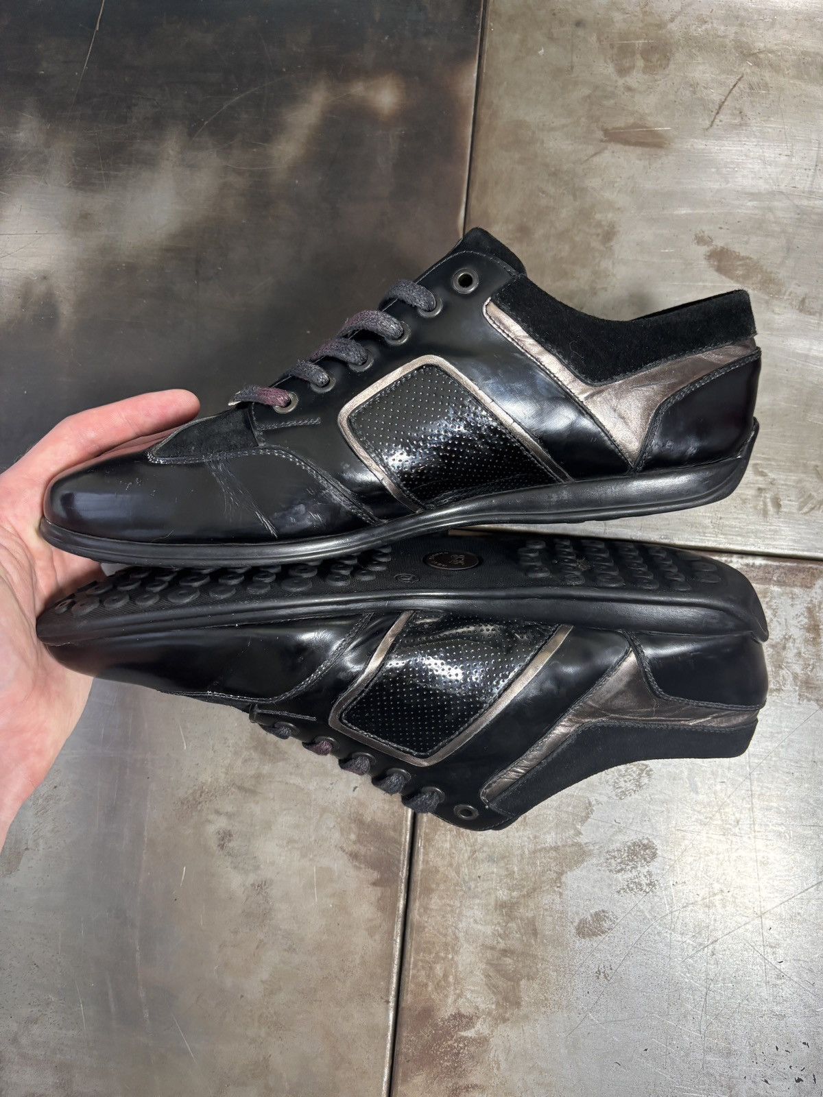 Versace 2000s Versace Collection Sneakers Patent Leather GATs Euro Size US 9 / EU 42 - 15 Thumbnail